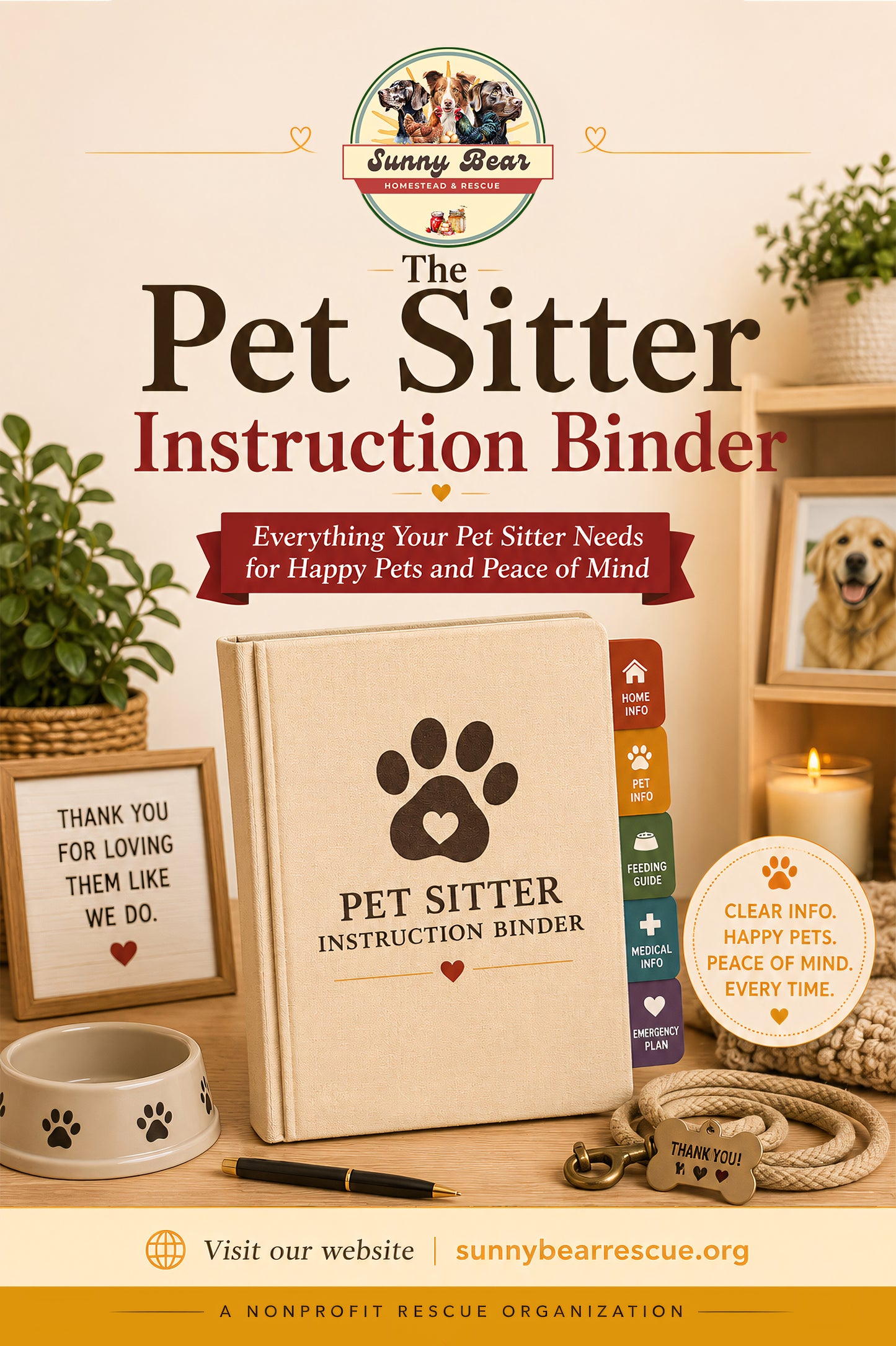 The Pet Sitter Instruction Binder: A Practical Guide to Organizing Everything a Pet Sitter Needs