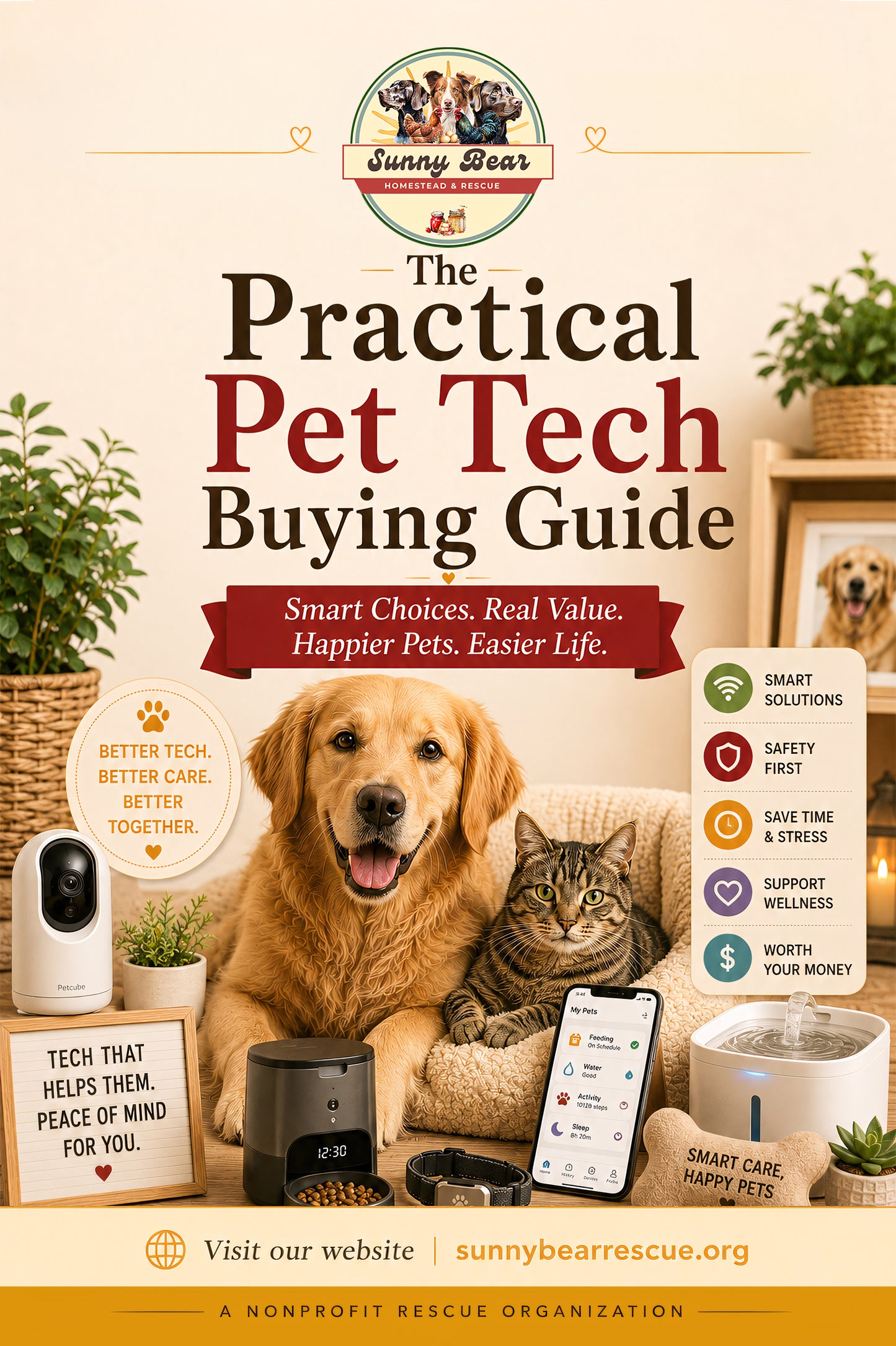 The Practical Pet Tech Buying Guide: A Simple Guide to Trackers, Cameras, Feeders, Fountains, and Smart Pet Tools