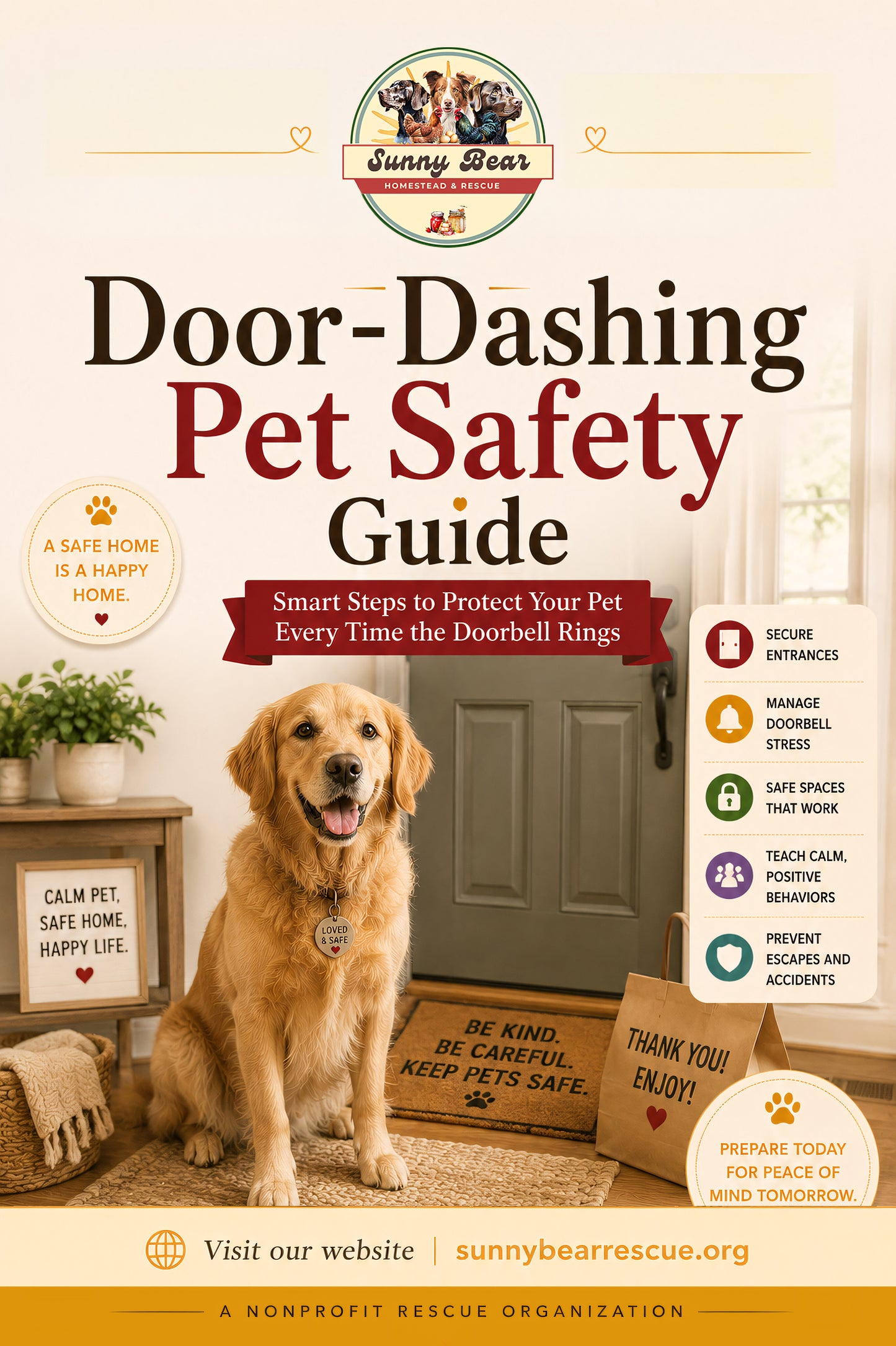 B42 ~ The Door-Dashing Pet Safety Guide ~ A Practical Guide to Safer Entrances, Guests, Deliveries, and Escape Prevention