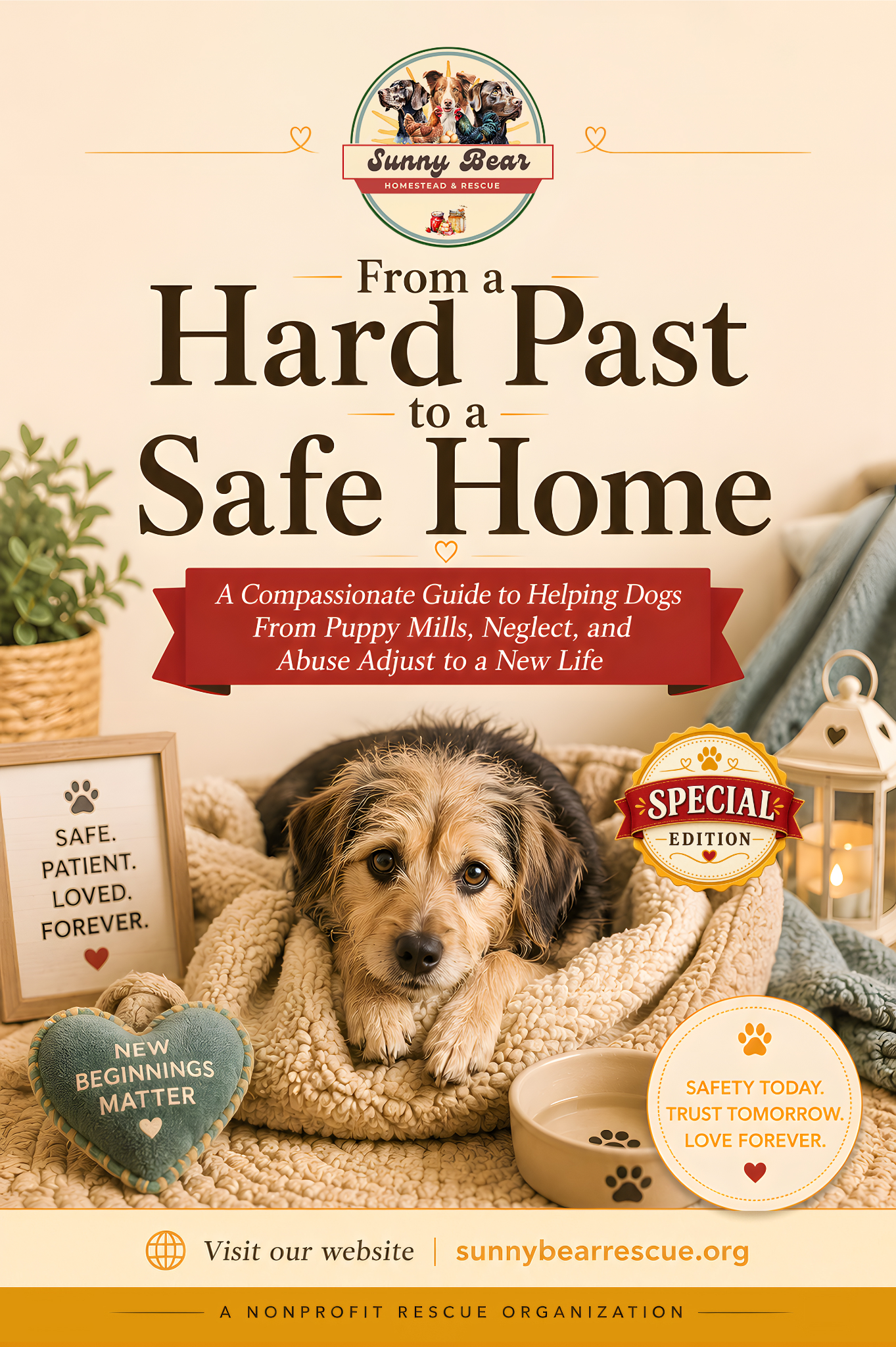 BSE2 ~ From a Hard Past to a Safe Home ~ A compassionate, practical guide created to help adopters support dogs from puppy mills, neglect, abuse, or other difficult backgrounds as they begin adjusting to a safer life.