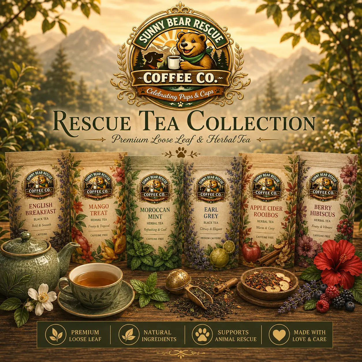 Tea Sunny Bear Rescue Coffee Co.