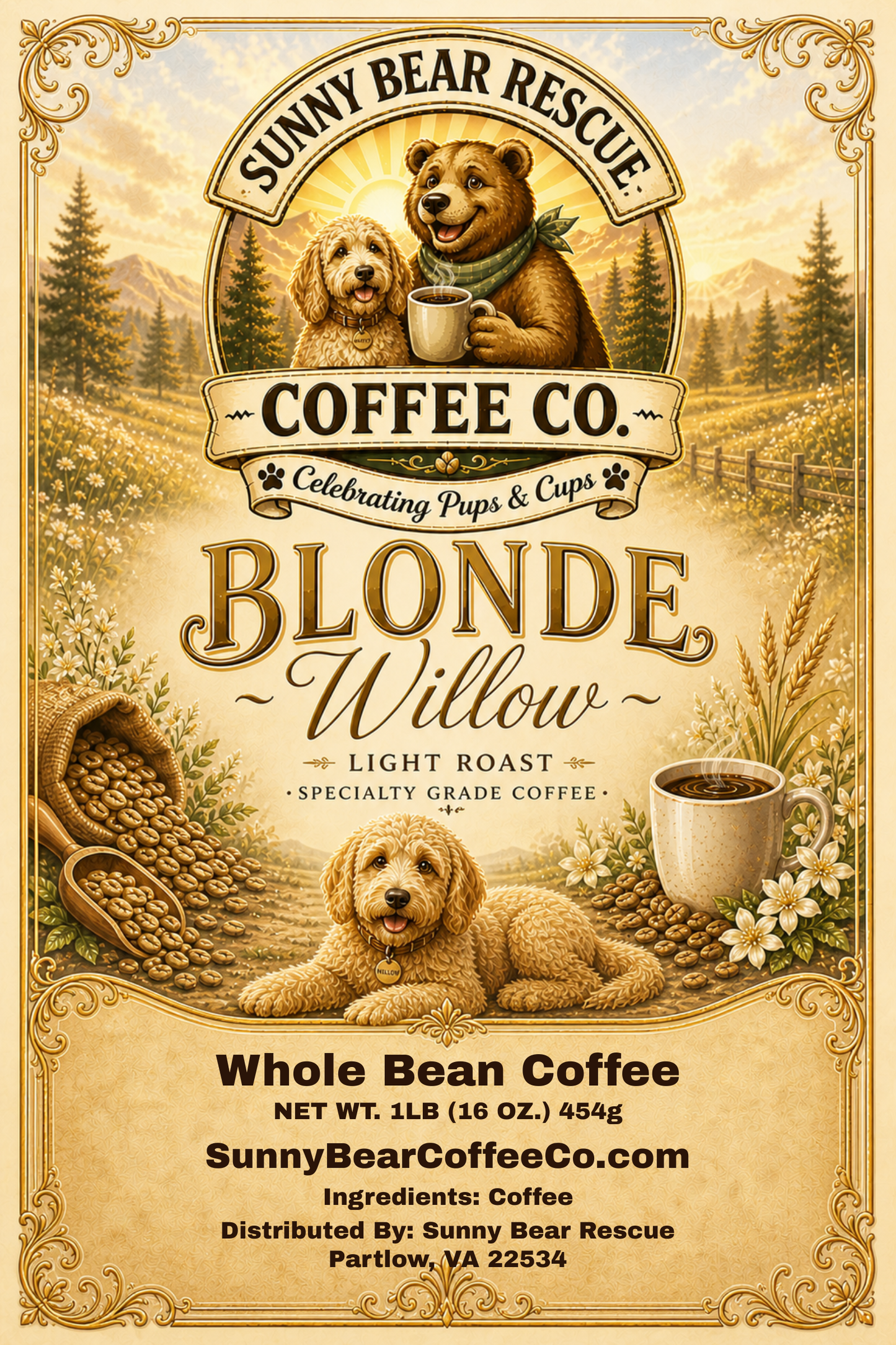 Blonde ~ Willow Sunny Bear Rescue Coffee Co.