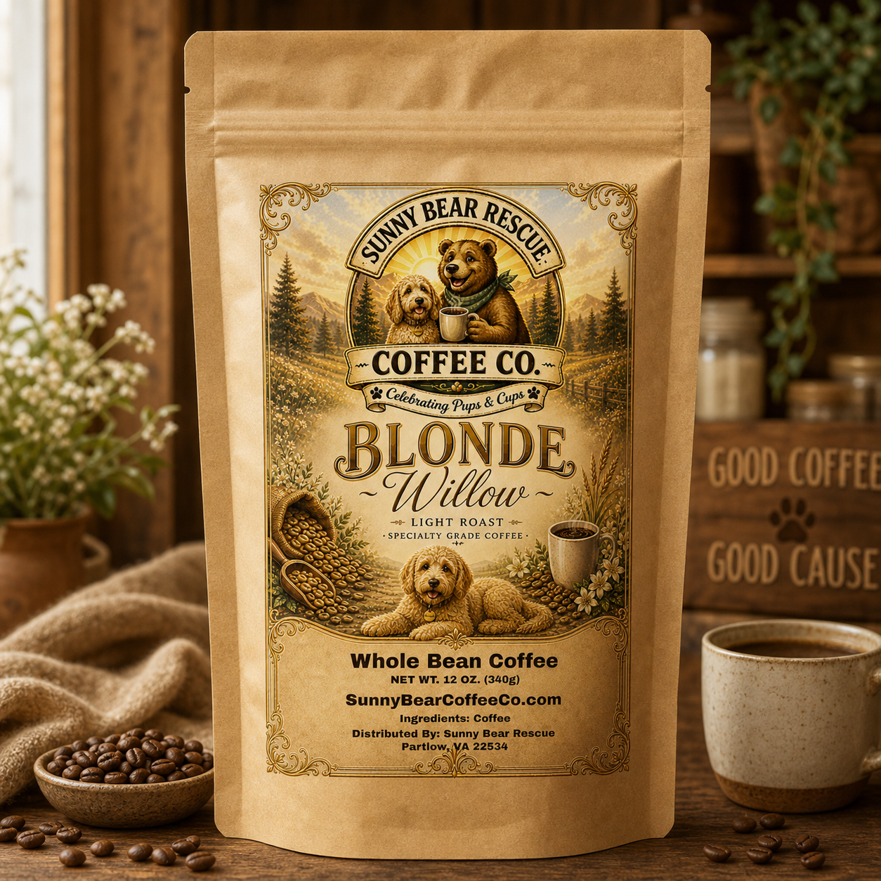 Blonde ~ Willow Sunny Bear Rescue Coffee Co.