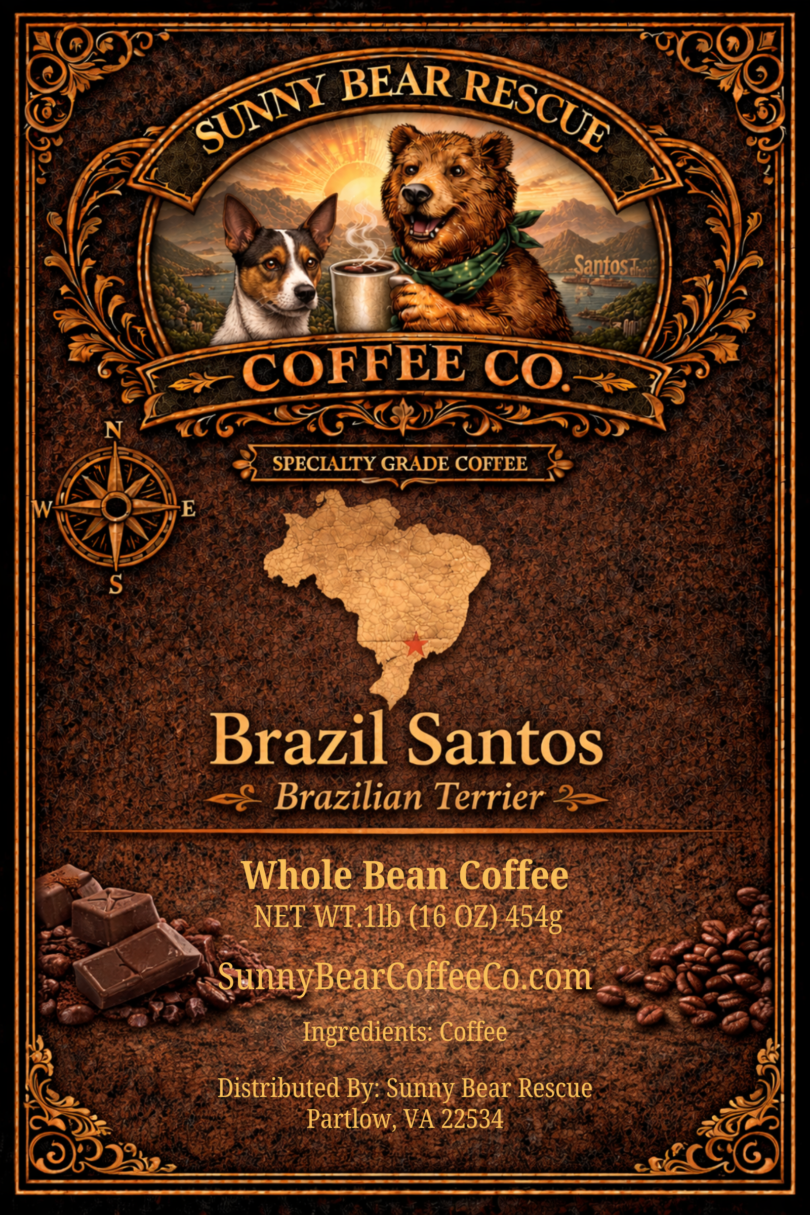 Brazil Santos Sunny Bear Rescue Coffee Co.
