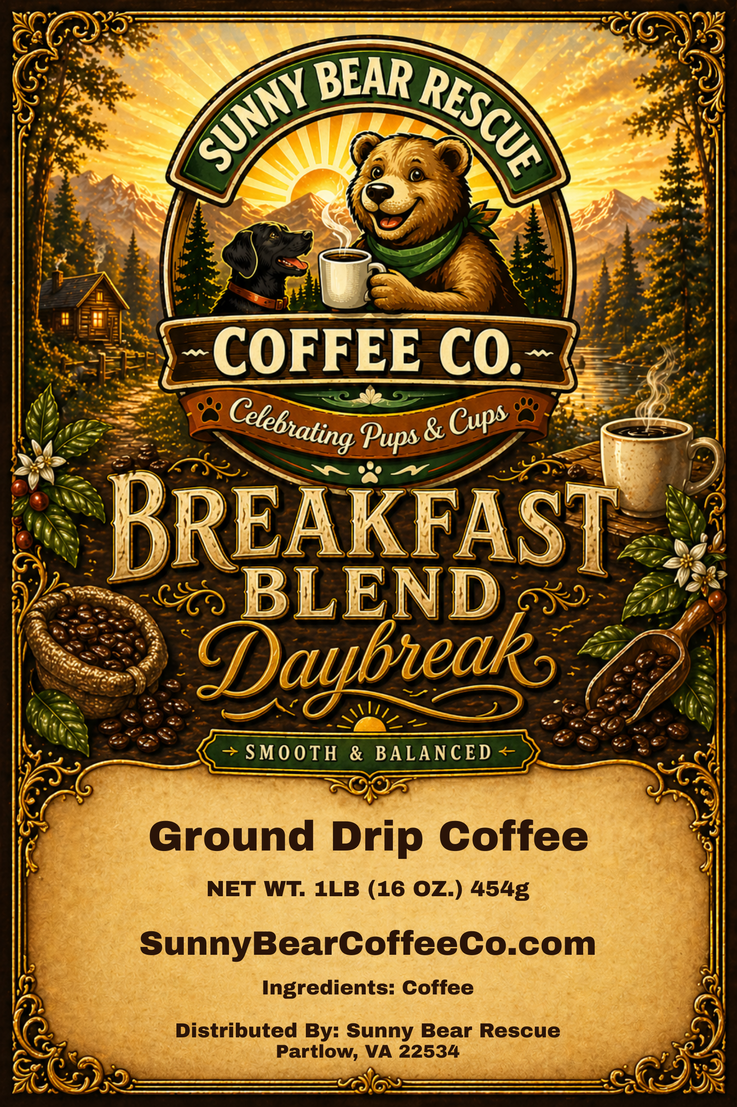 Breakfast Blend ~ Daybreak Sunny Bear Rescue Coffee Co.