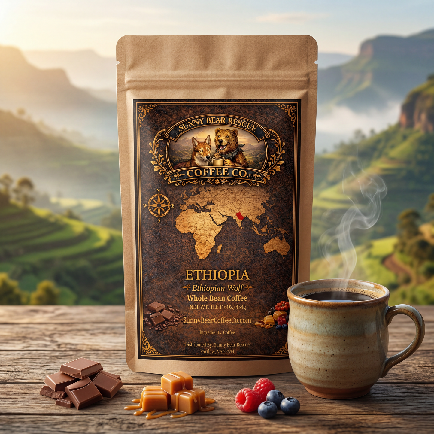 Ethiopia Natural Sunny Bear Rescue Coffee Co.