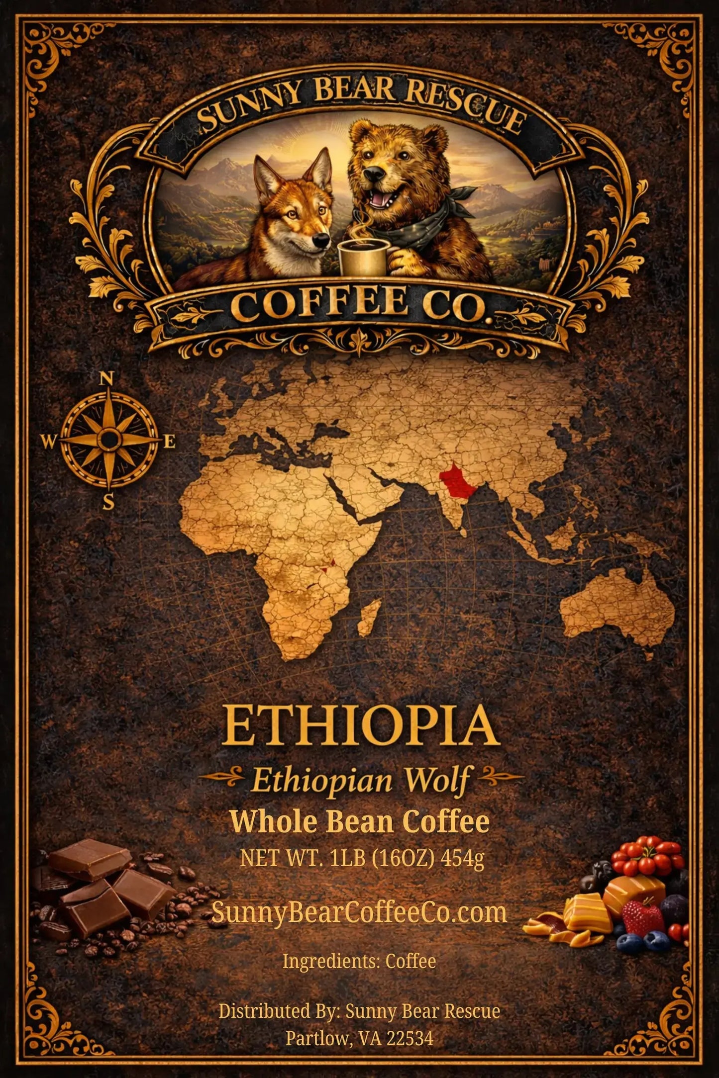 Ethiopia Natural Sunny Bear Rescue Coffee Co.