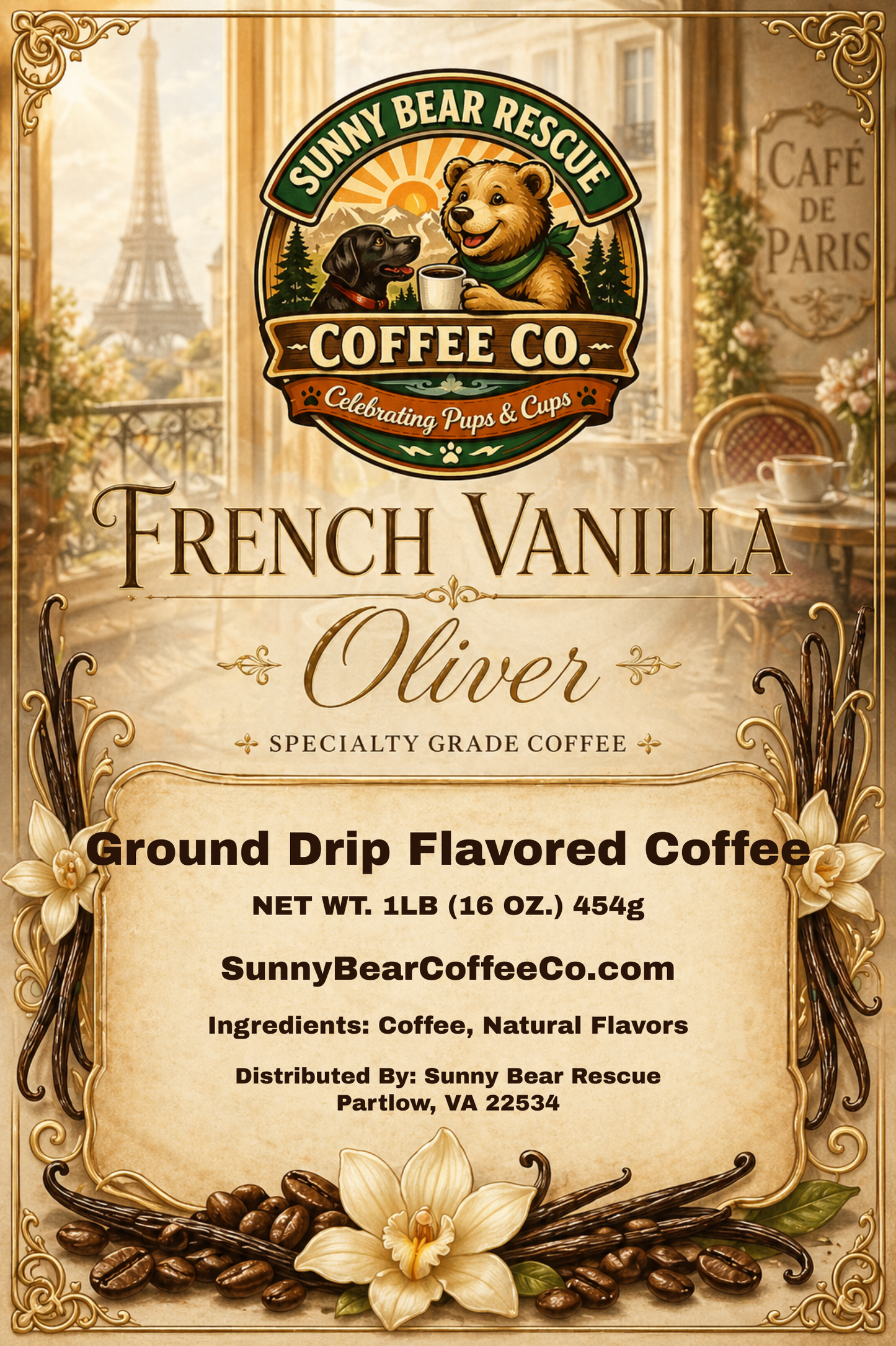 French Vanilla ~ Oliver Sunny Bear Rescue Coffee Co.