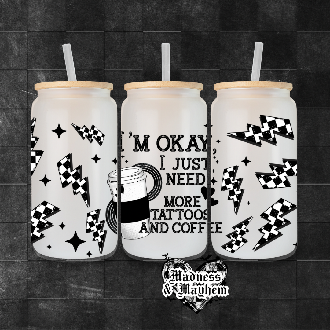 Coffee & tattoos Libbey Glass