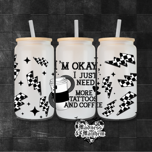 Coffee & tattoos Libbey Glass