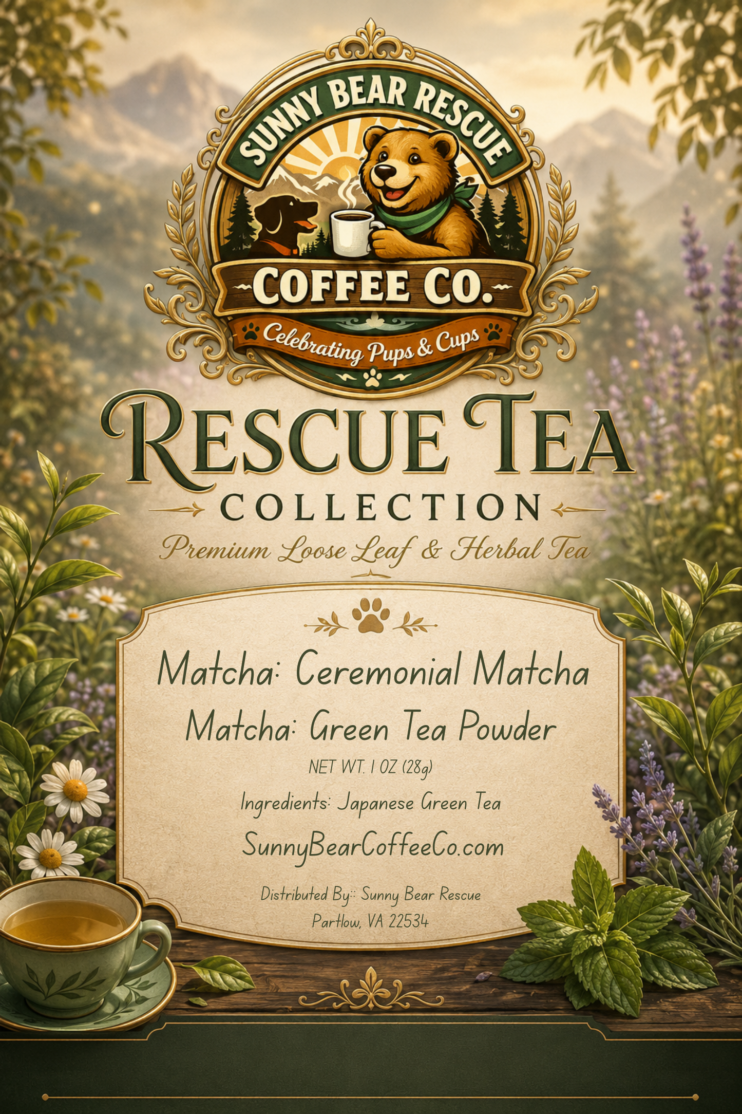 Ceremonial Matcha Sunny Bear Rescue Coffee Co.