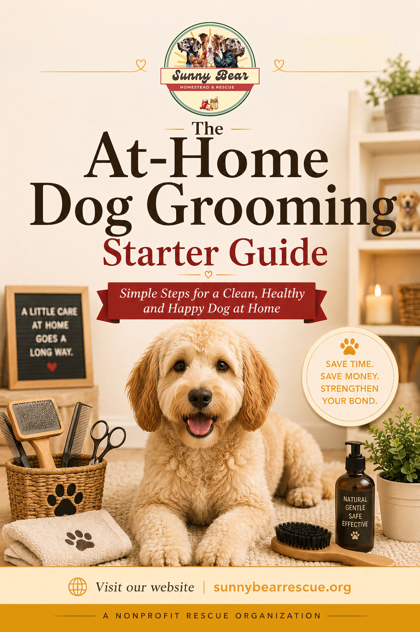 The At-Home Dog Grooming Starter Guide: A Practical Guide to Baths, Brushing, Nails, Ears, and Less Mess