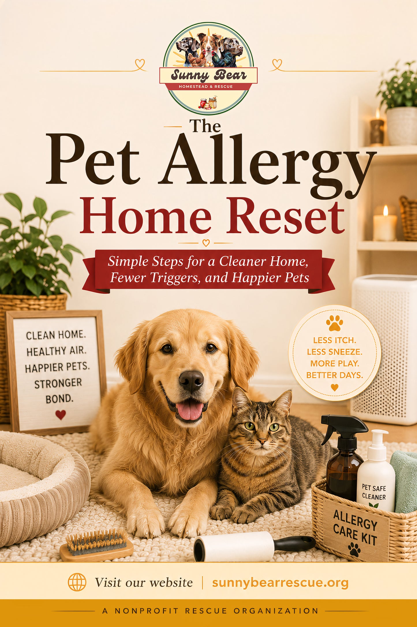 The Pet Allergy Home Reset: A Practical Guide to Fur, Dander, Cleaning Routines, and Easier Shared Spaces