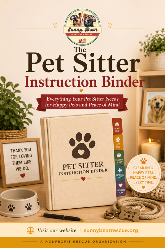The Pet Sitter Instruction Binder: A Practical Guide to Organizing Everything a Pet Sitter Needs