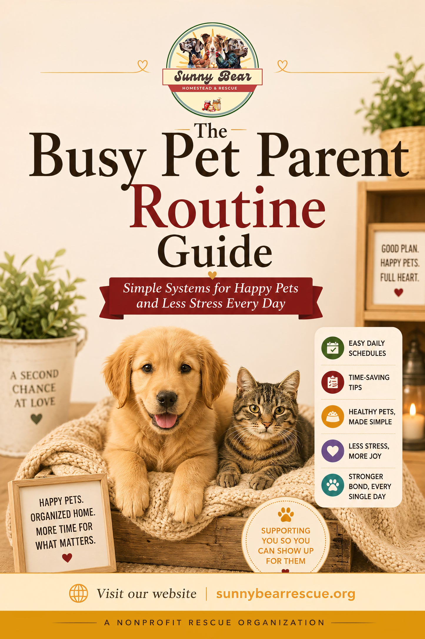 B37 ~ The Busy Pet Parent Routine Guide ~ A Practical Guide to Feeding, Walks, Play, Cleaning, and Care When Life Is Full