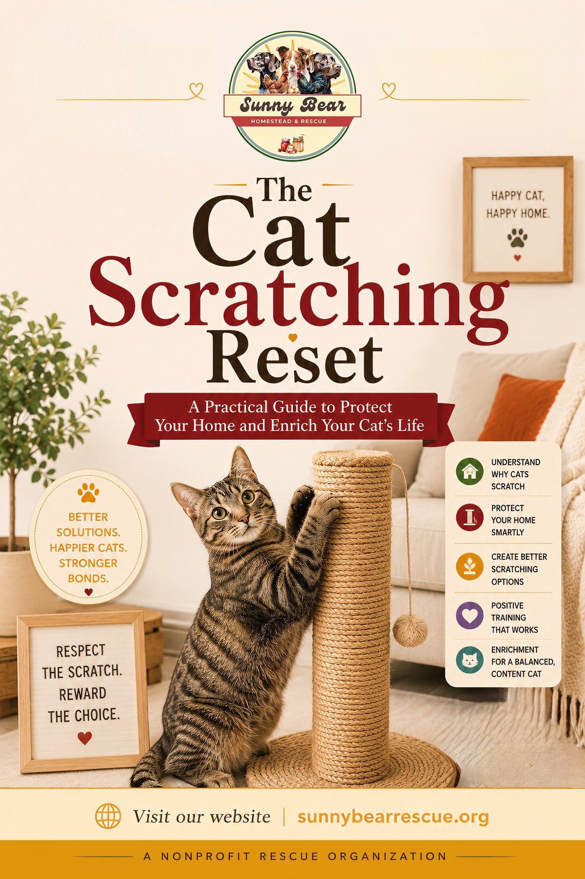 B44 ~ The Cat Scratching Reset ~ A Practical Guide to Furniture, Scratching Posts, Stress, and Better Cat-Friendly Habits