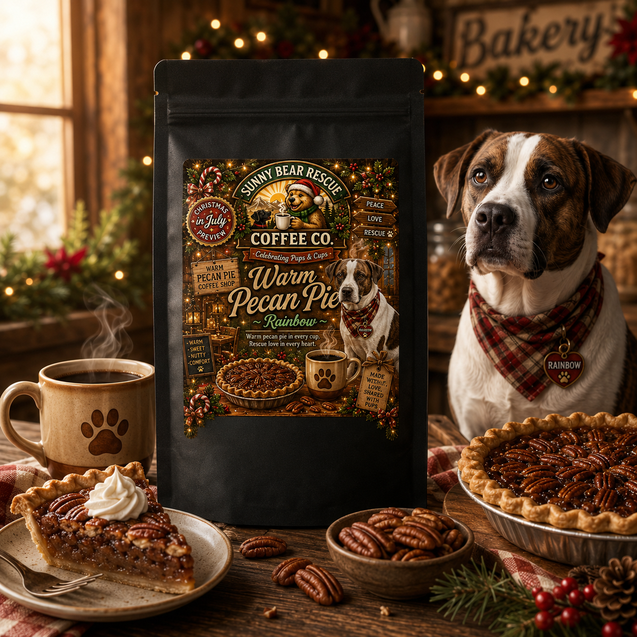 Warm Pecan Pie ~ Rainbow ~ Christmas in July Preview
