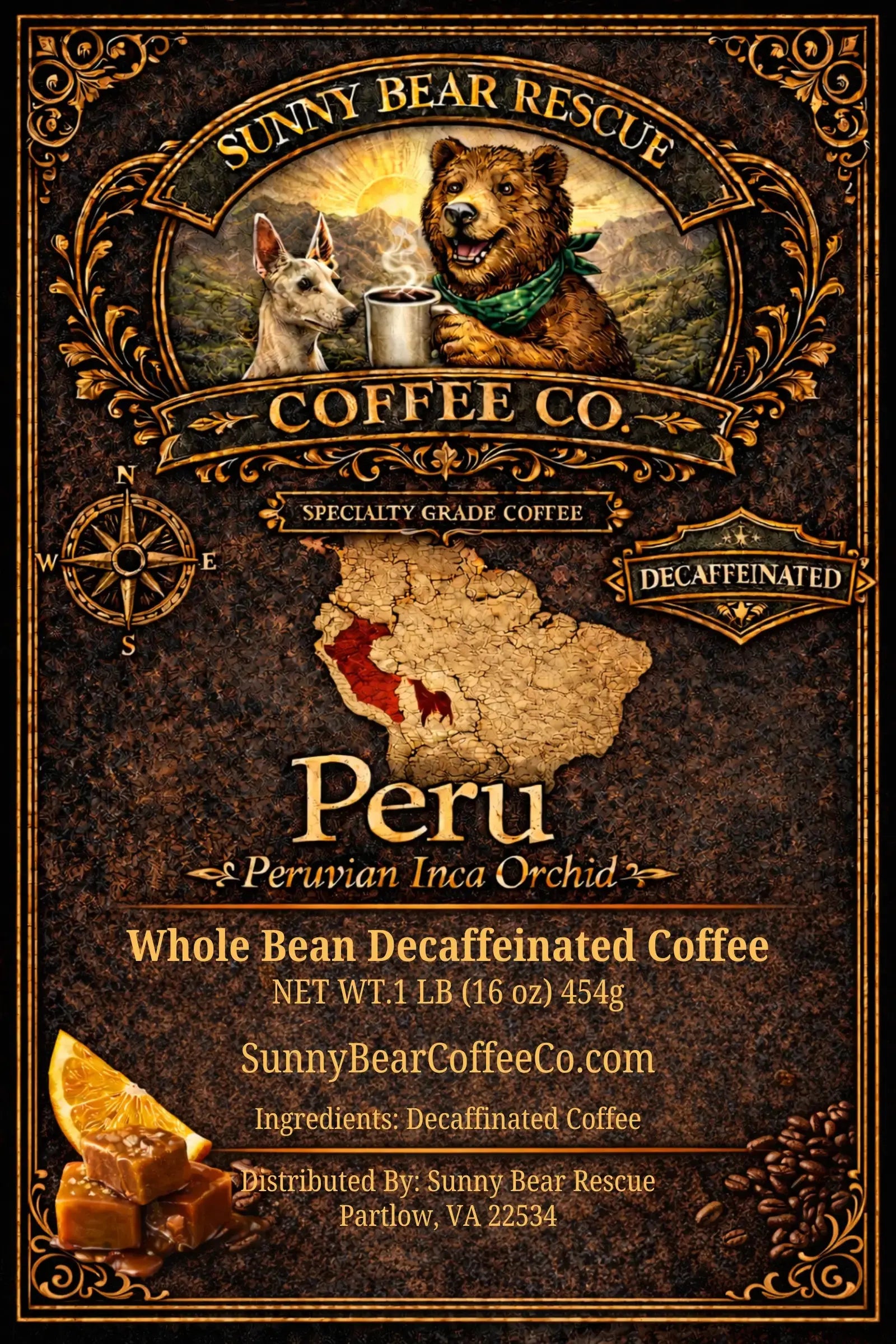 Peru Decaf Sunny Bear Rescue Coffee Co.