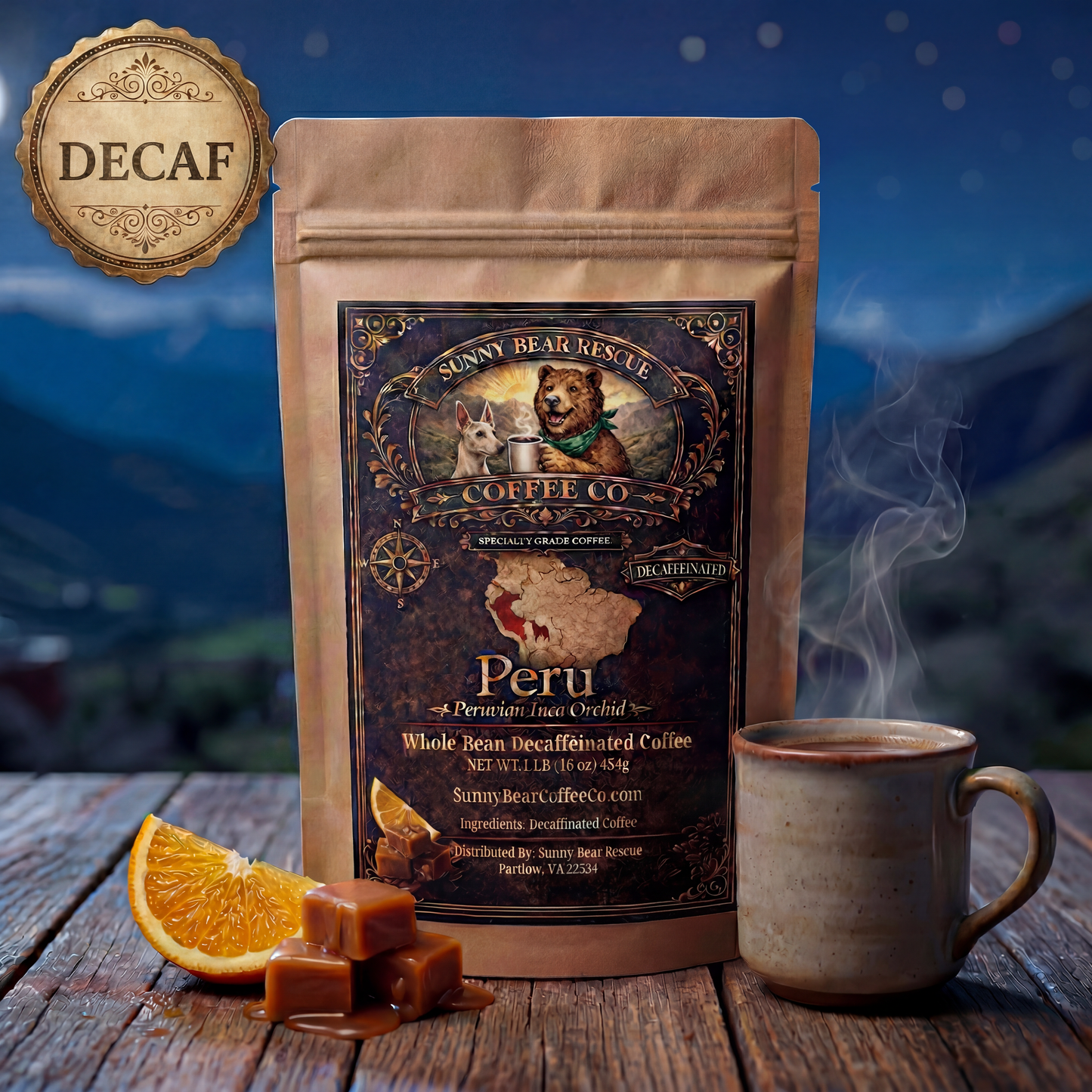 Peru Decaf Sunny Bear Rescue Coffee Co.