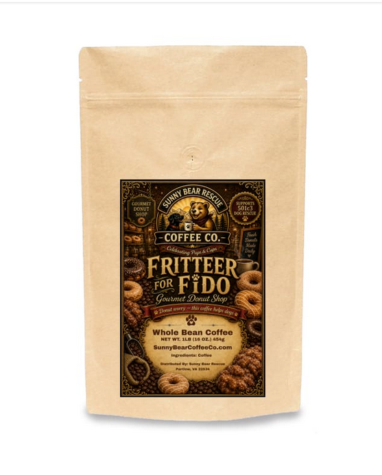 Fritter for Fido Sunny Bear Rescue Coffee Co.