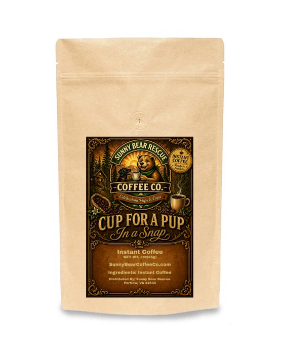 Cup for a Pup in a Snap ~ Instant Coffee Sunny Bear Rescue Coffee Co.