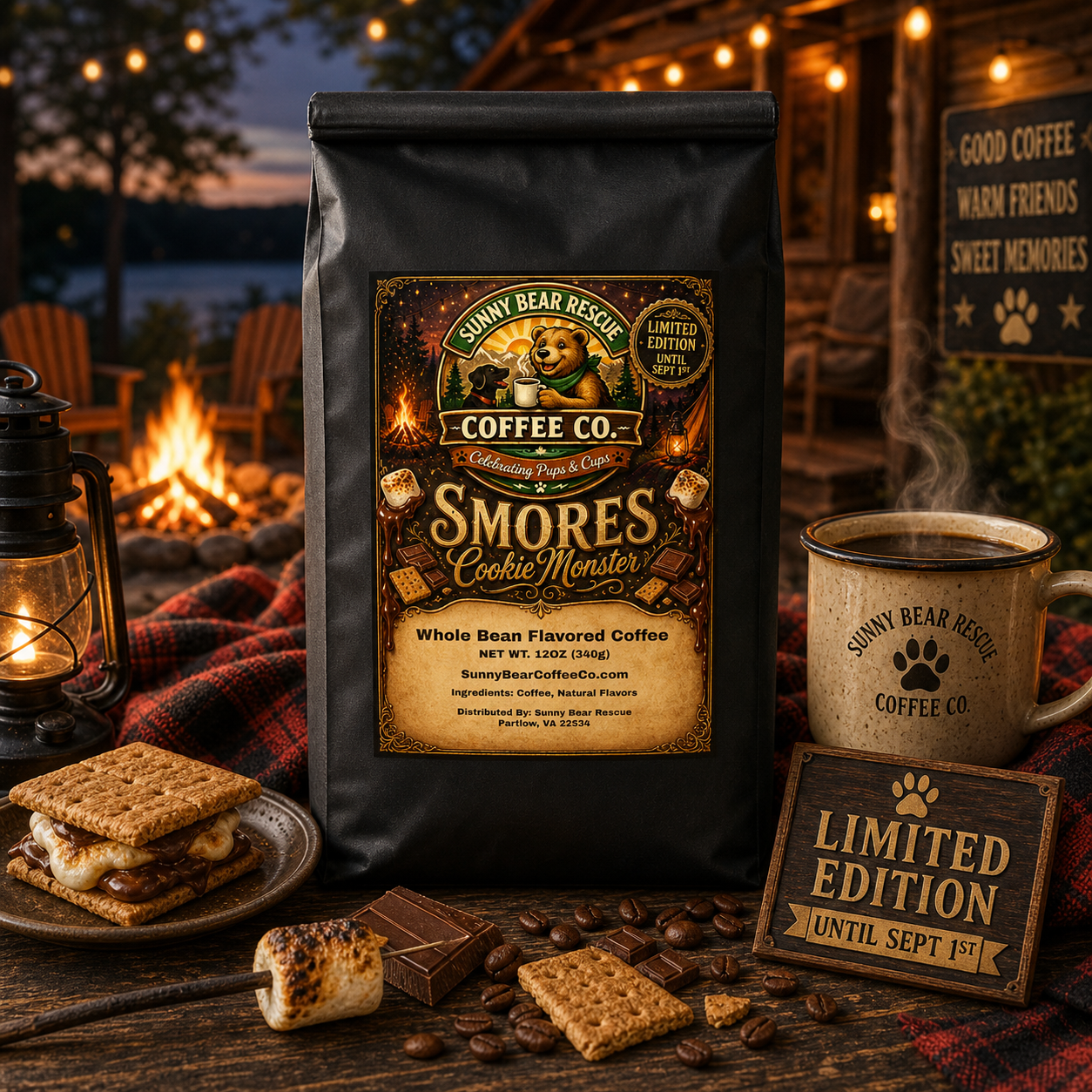 Smores (Limited Edition) ~ Cookie Monster Sunny Bear Rescue Coffee Co.