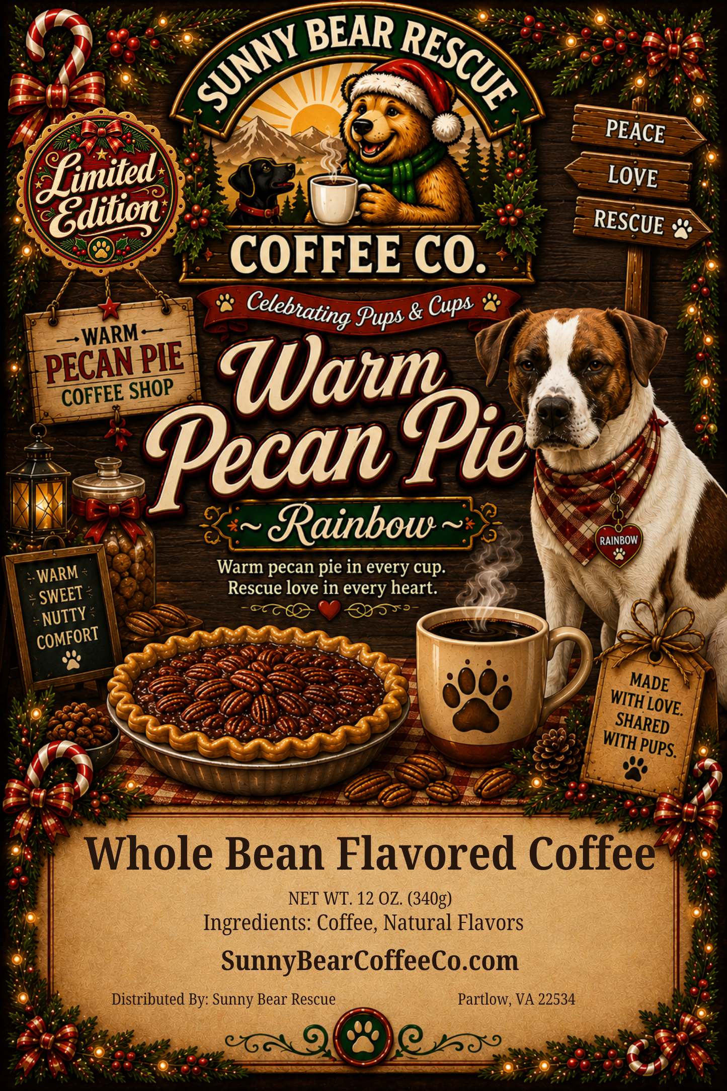 Warm Pecan Pie ~ Rainbow