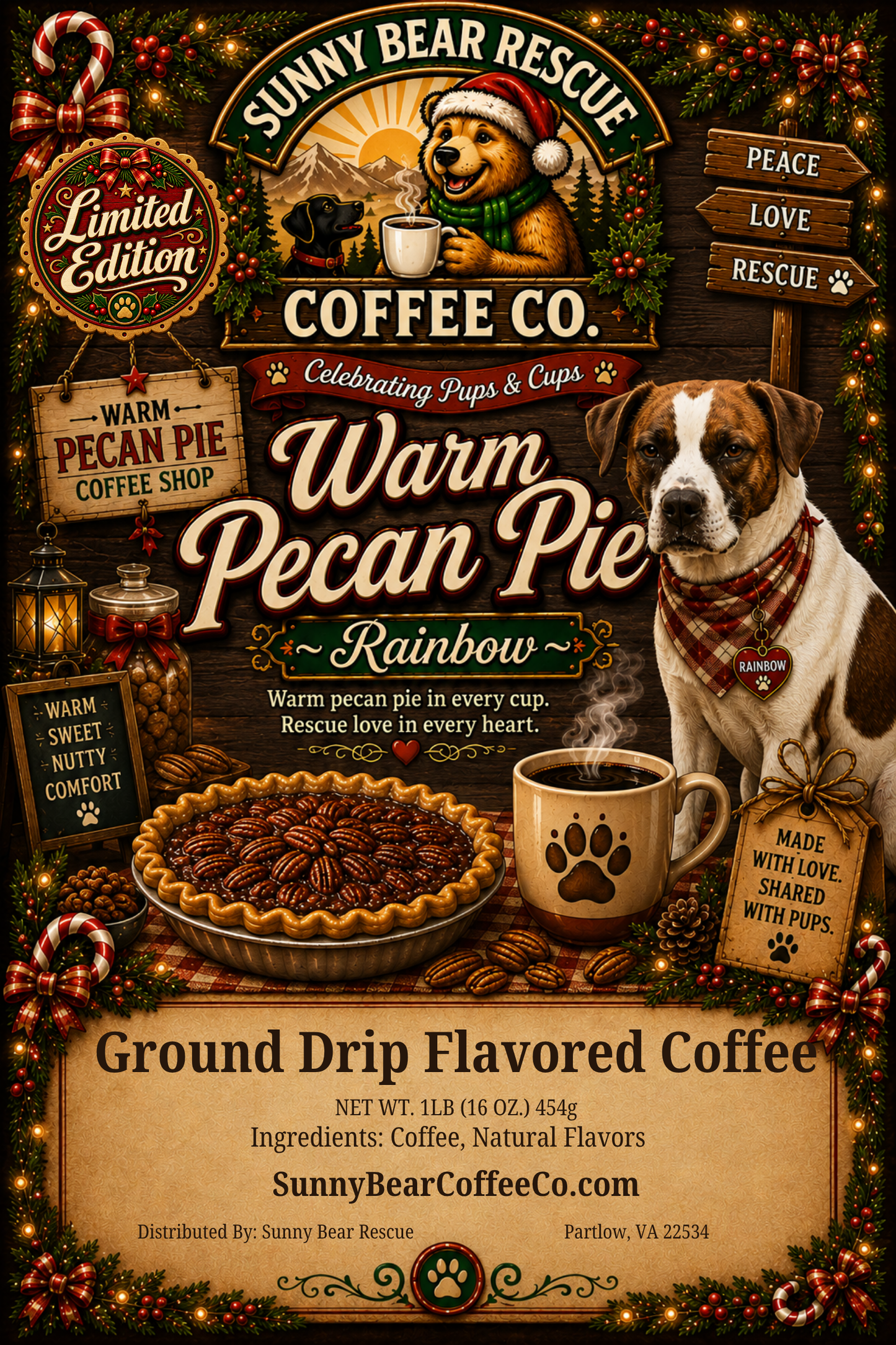 Warm Pecan Pie ~ Rainbow