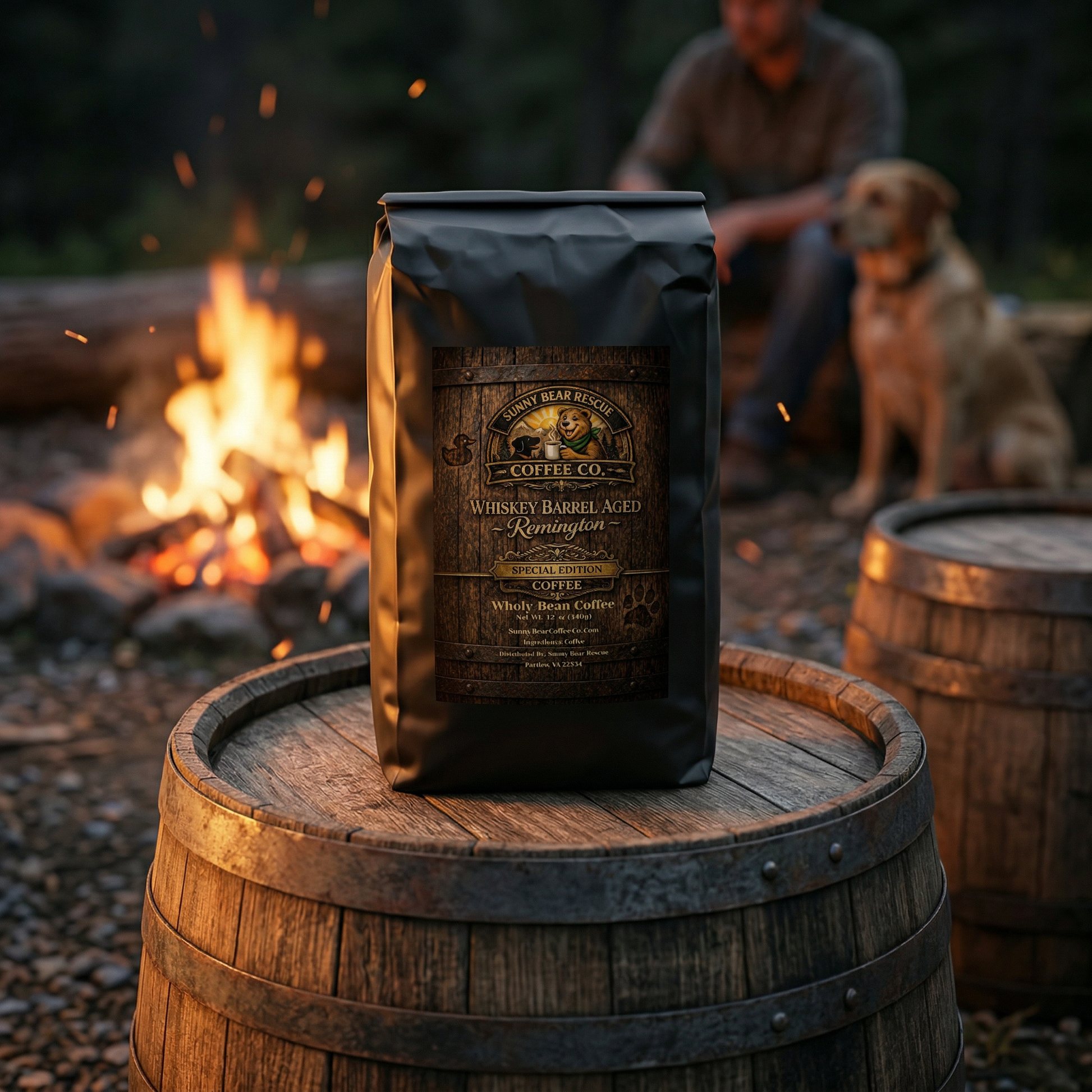 Whiskey Barrel Aged (Special Edition) ~ Remington Sunny Bear Rescue Coffee Co.