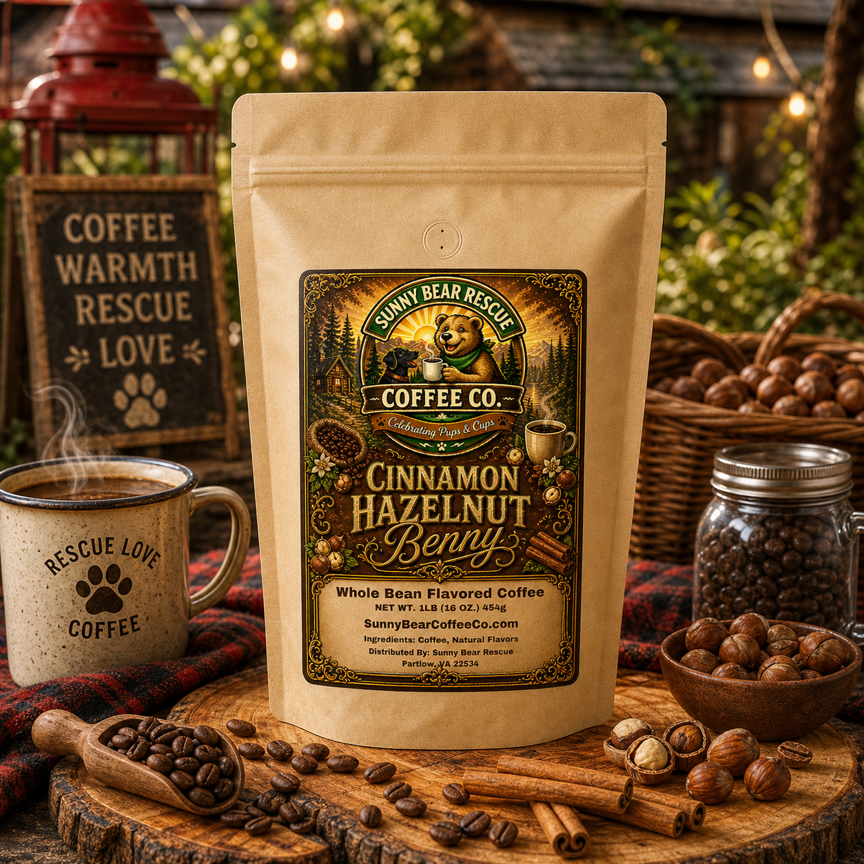 Cinnamon Hazelnut ~ Benny Sunny Bear Rescue Coffee Co.