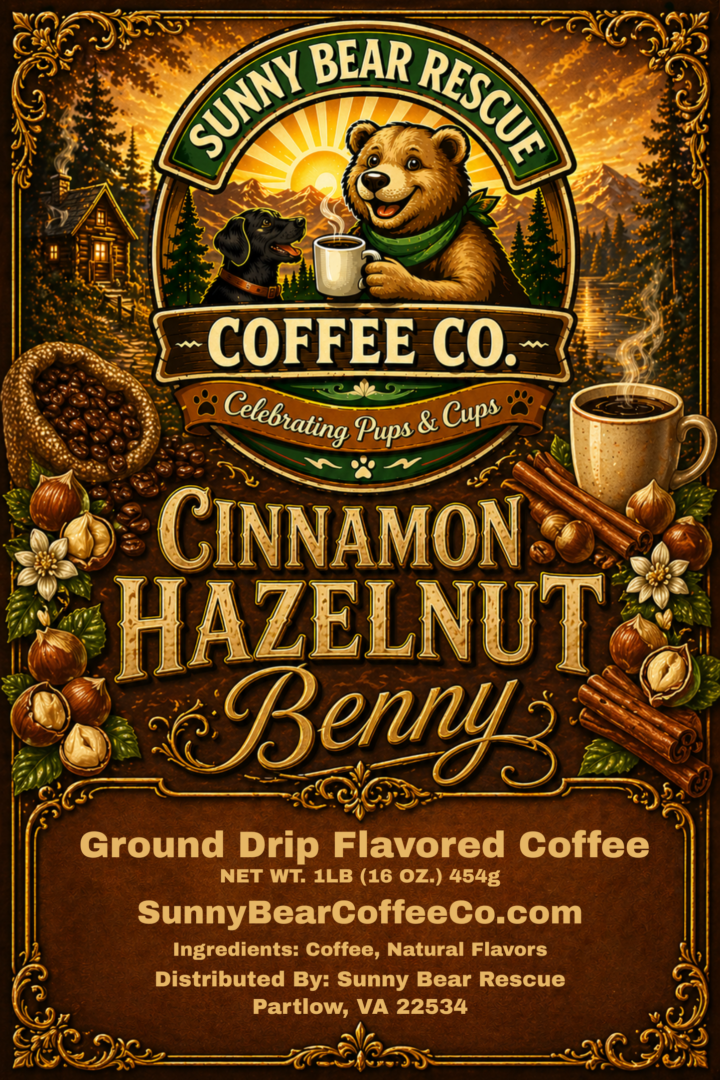 Cinnamon Hazelnut ~ Benny Sunny Bear Rescue Coffee Co.