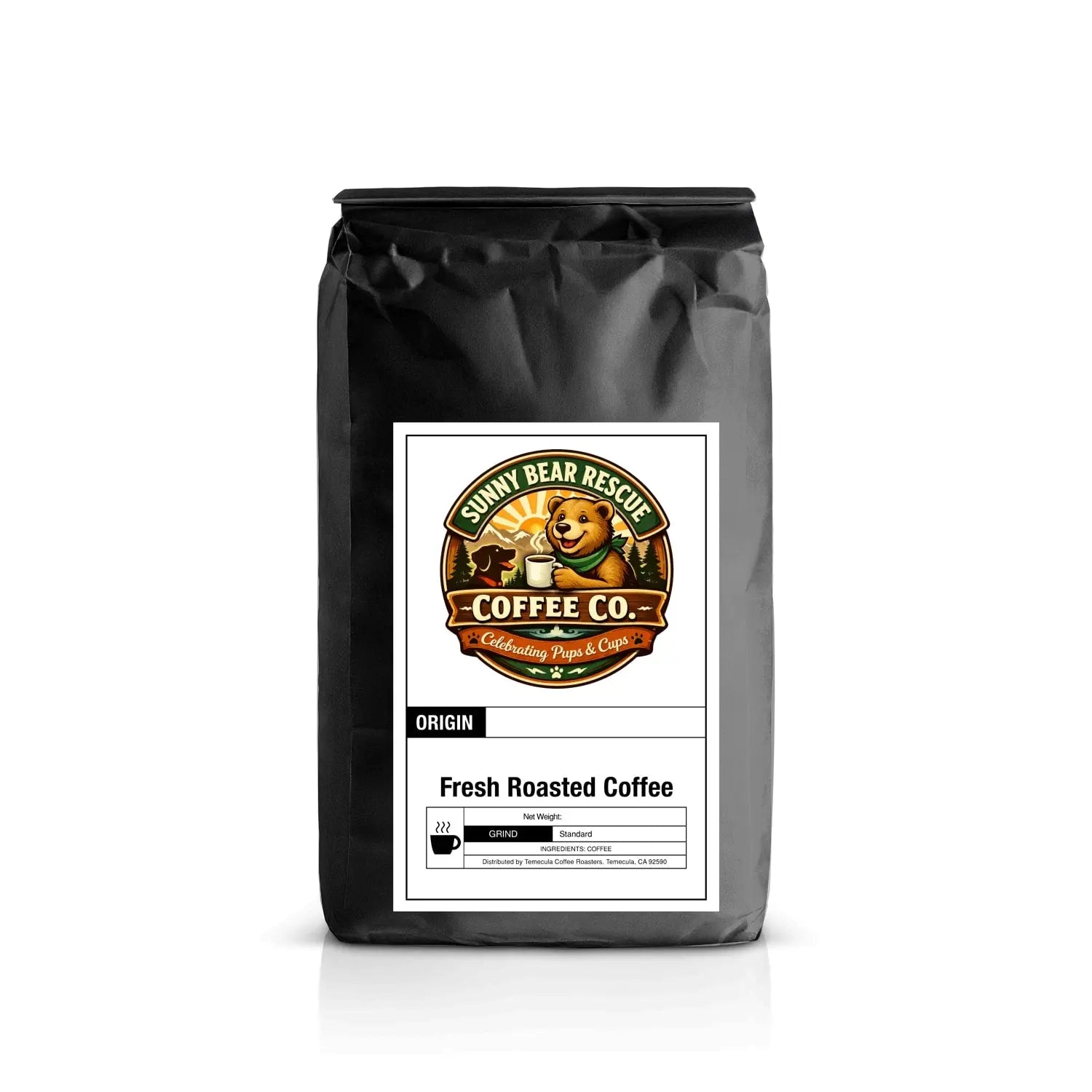 Coffee with Mushrooms Dark Roast Sunny Bear Rescue Coffee Co.