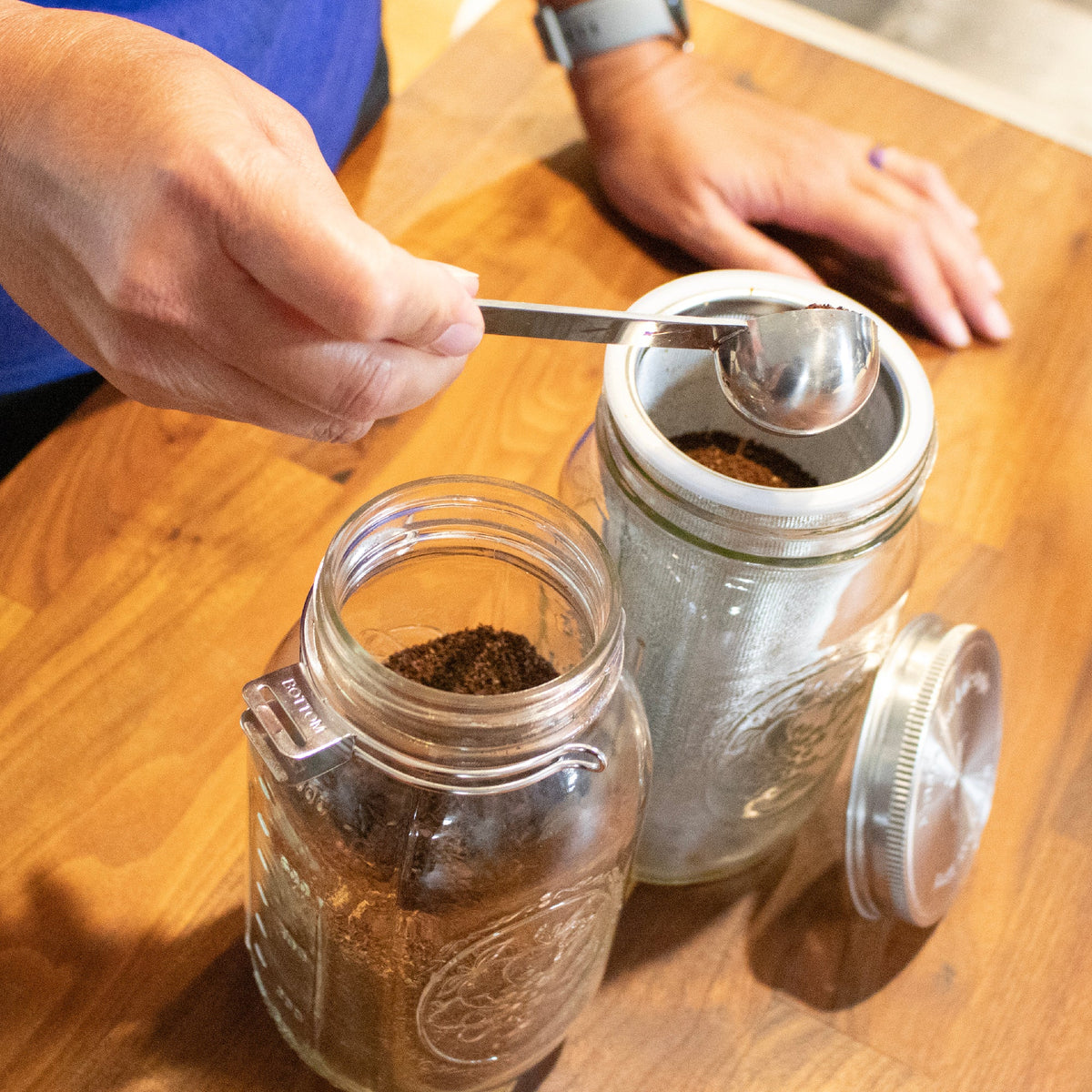 Cold Brew Coffee & Tea Maker Stainless Steel Filter With Lid for Mason Jars