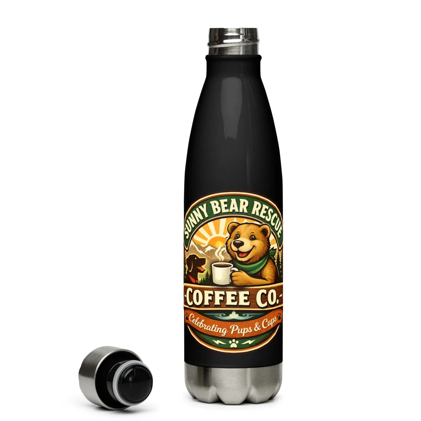 Sunny Bear Rescue Coffee Co. Stainless Steel Water Bottle - Sunny Bear Rescue Coffee Co.
