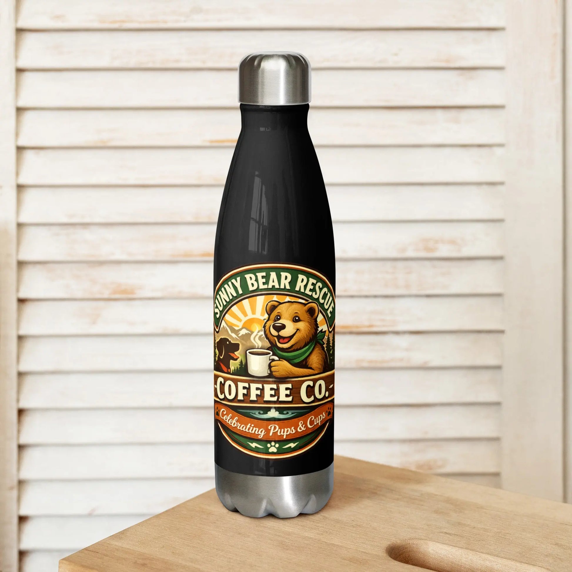 Sunny Bear Rescue Coffee Co. Stainless Steel Water Bottle - Sunny Bear Rescue Coffee Co.