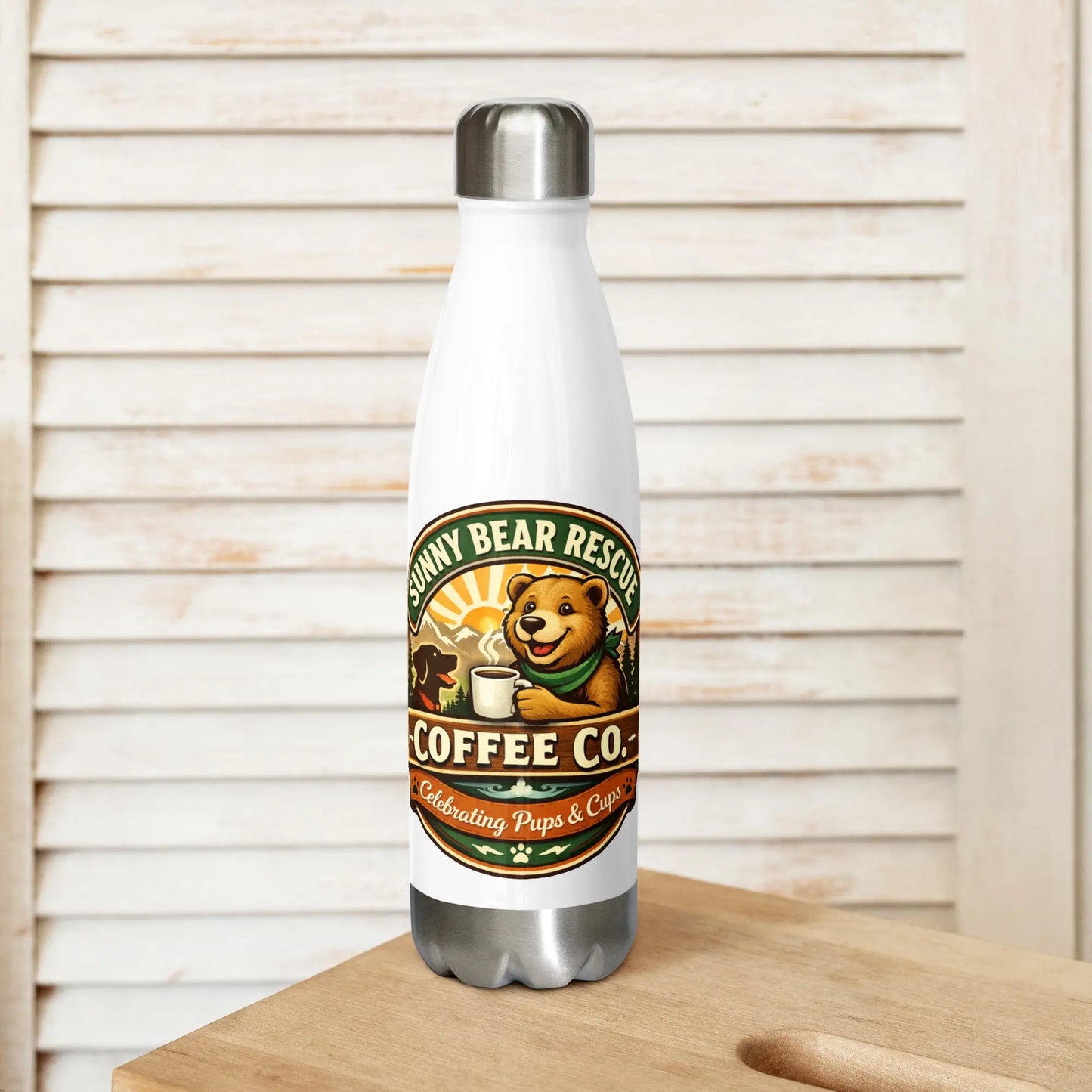 Sunny Bear Rescue Coffee Co. Stainless Steel Water Bottle - Sunny Bear Rescue Coffee Co.
