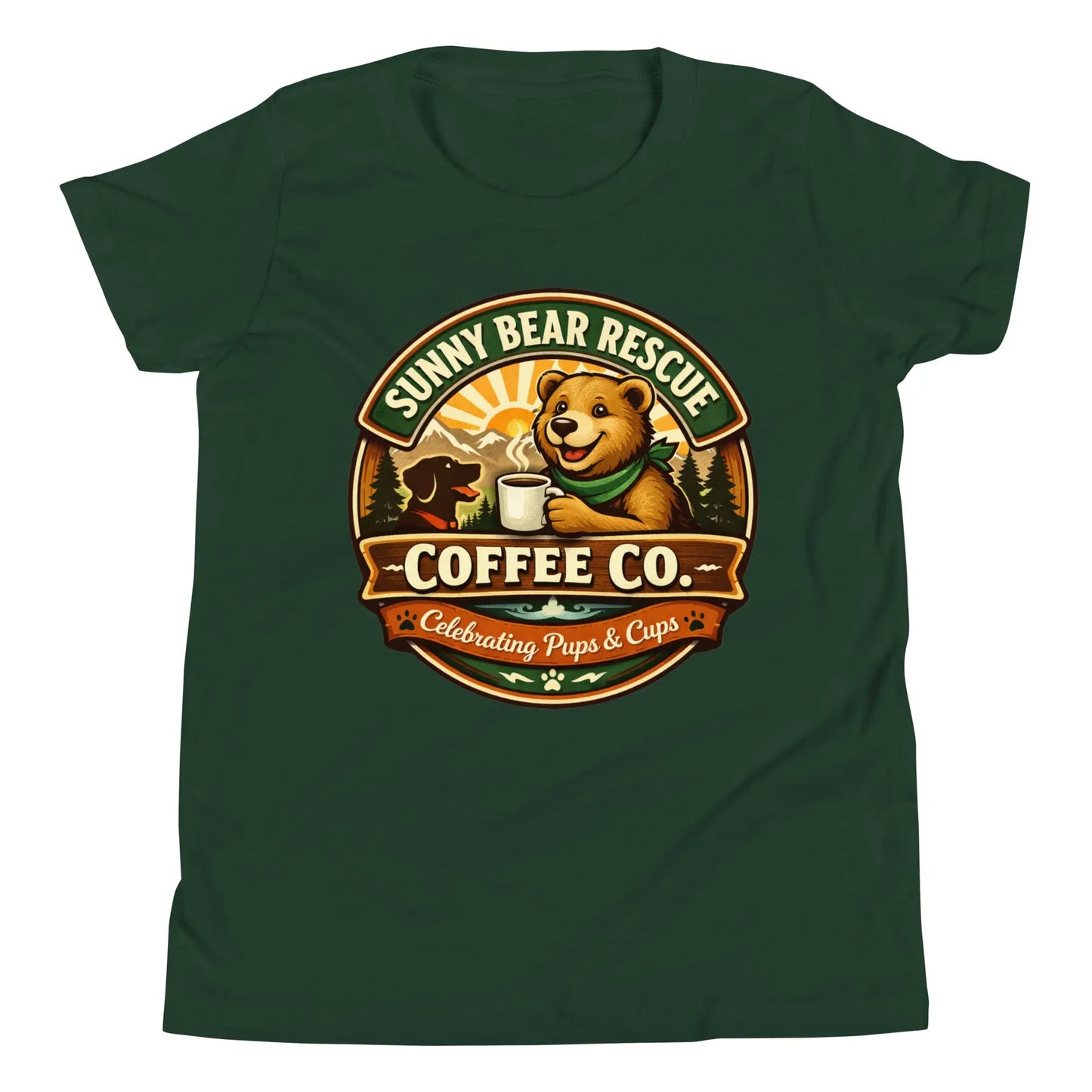 Youth Short Sleeve T-Shirt - Sunny Bear Rescue Coffee Co.