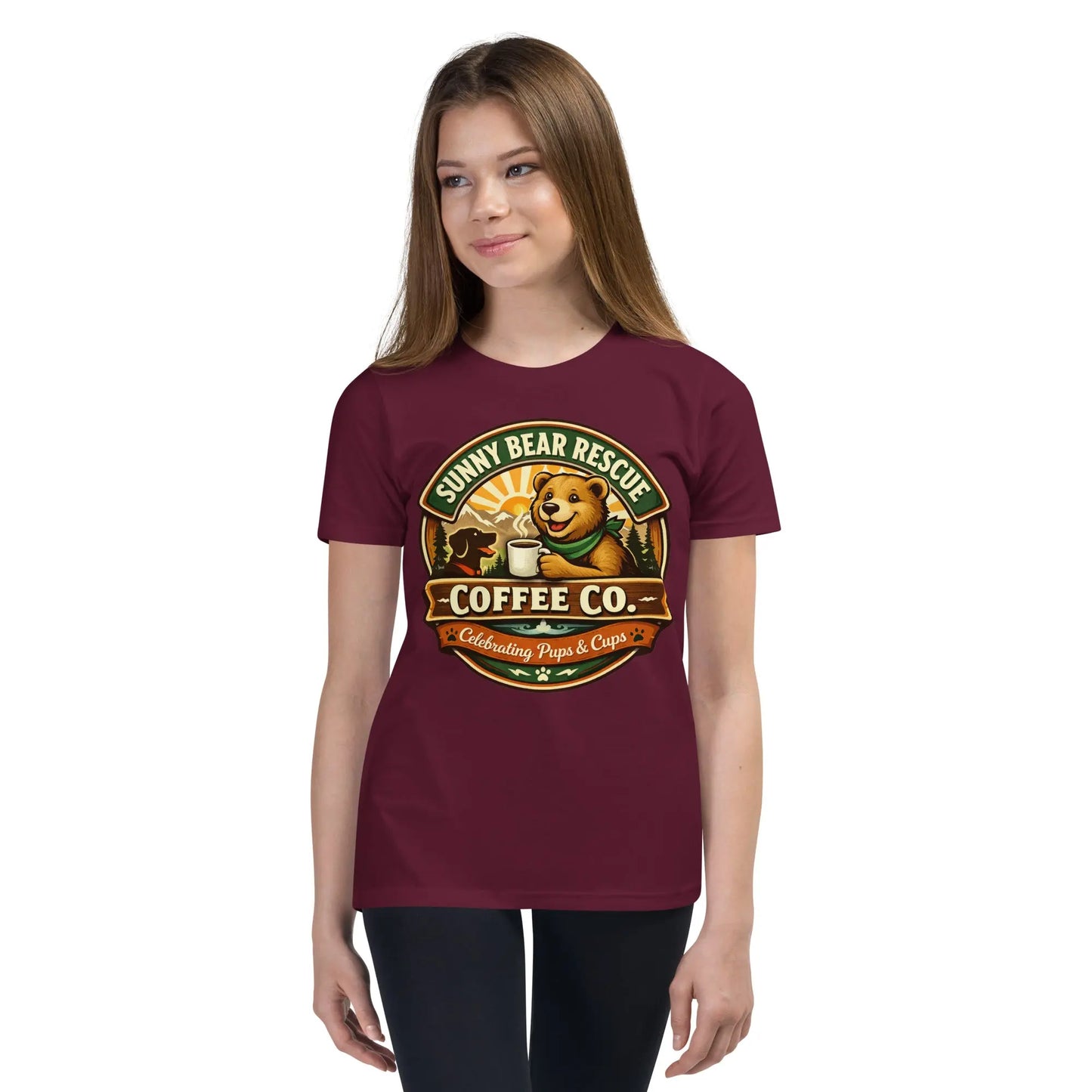 Youth Short Sleeve T-Shirt - Sunny Bear Rescue Coffee Co.