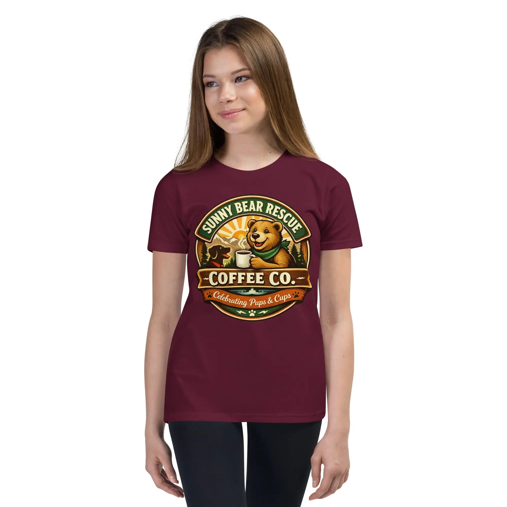 Youth Short Sleeve T-Shirt - Sunny Bear Rescue Coffee Co.
