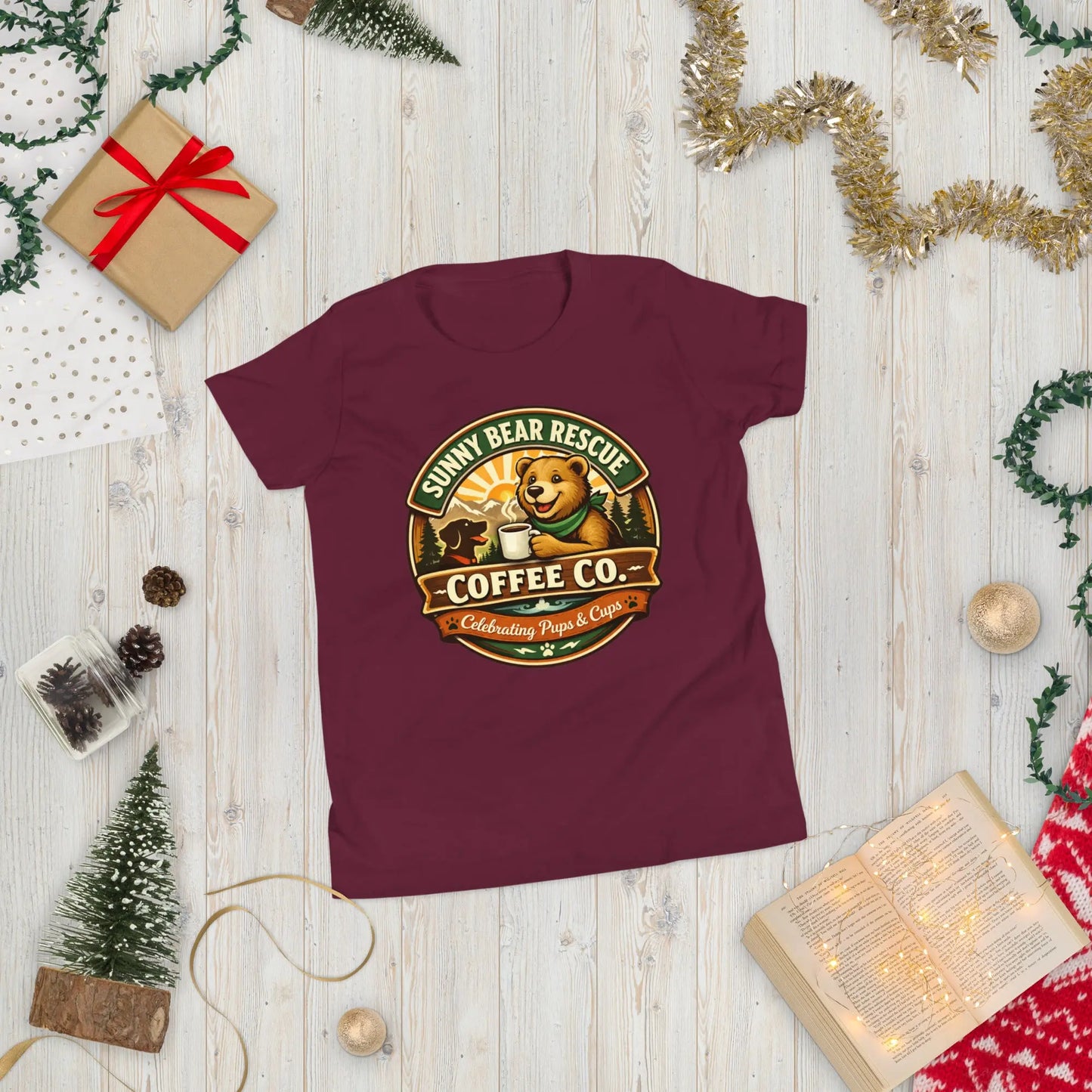 Youth Short Sleeve T-Shirt - Sunny Bear Rescue Coffee Co.