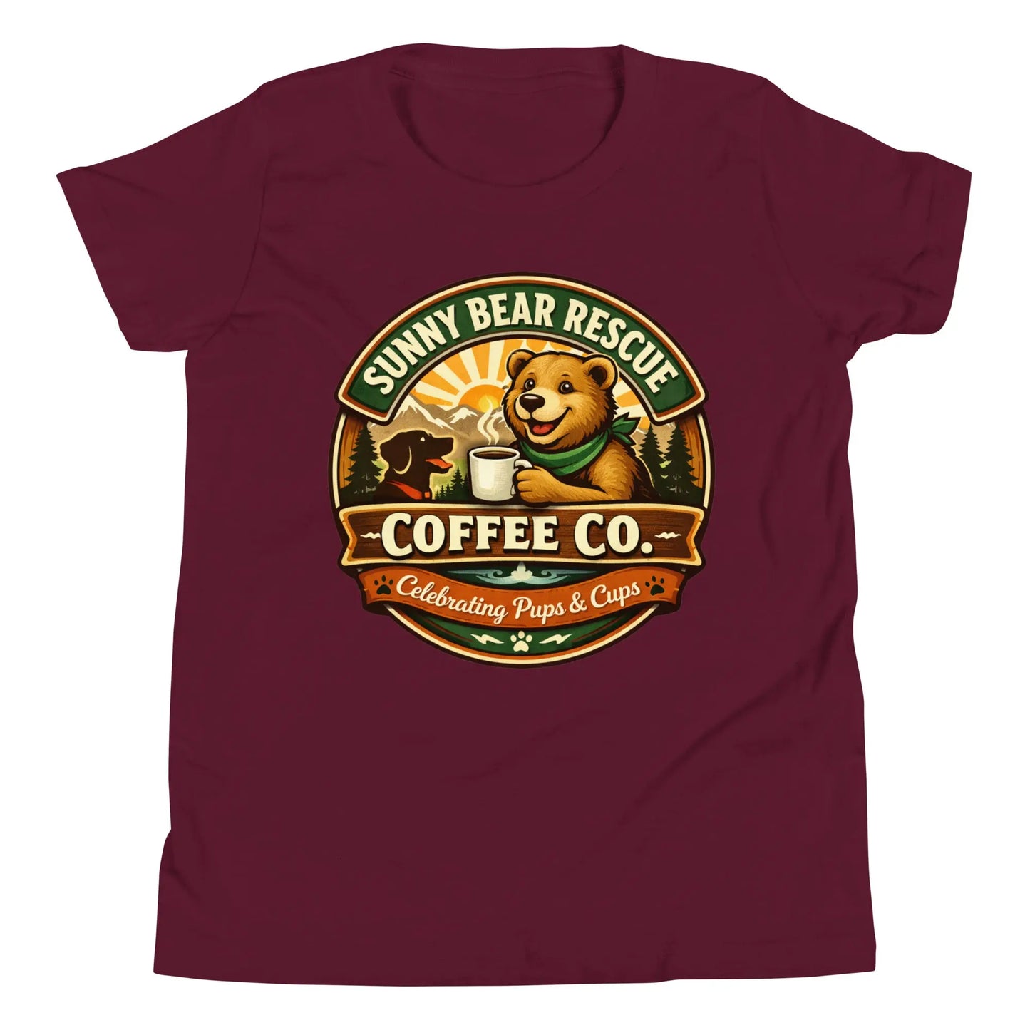 Youth Short Sleeve T-Shirt - Sunny Bear Rescue Coffee Co.