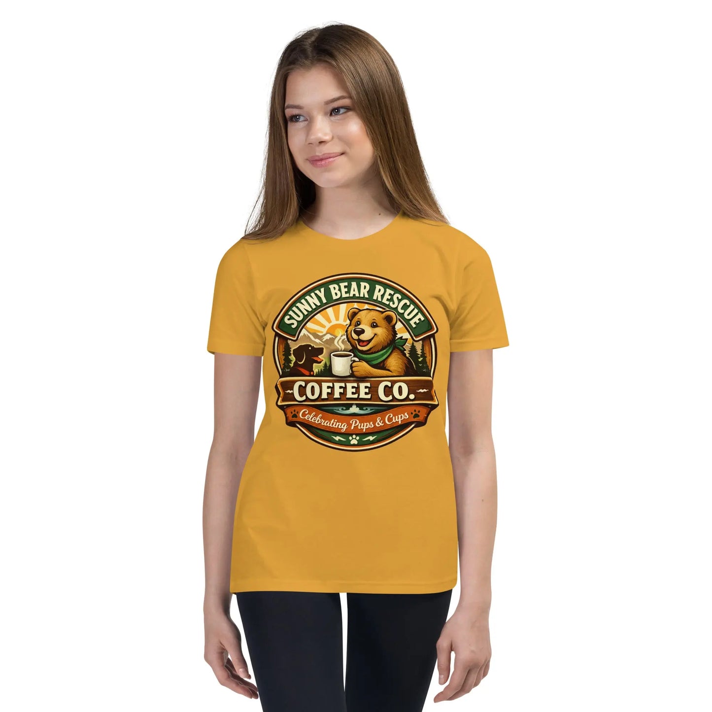 Youth Short Sleeve T-Shirt - Sunny Bear Rescue Coffee Co.