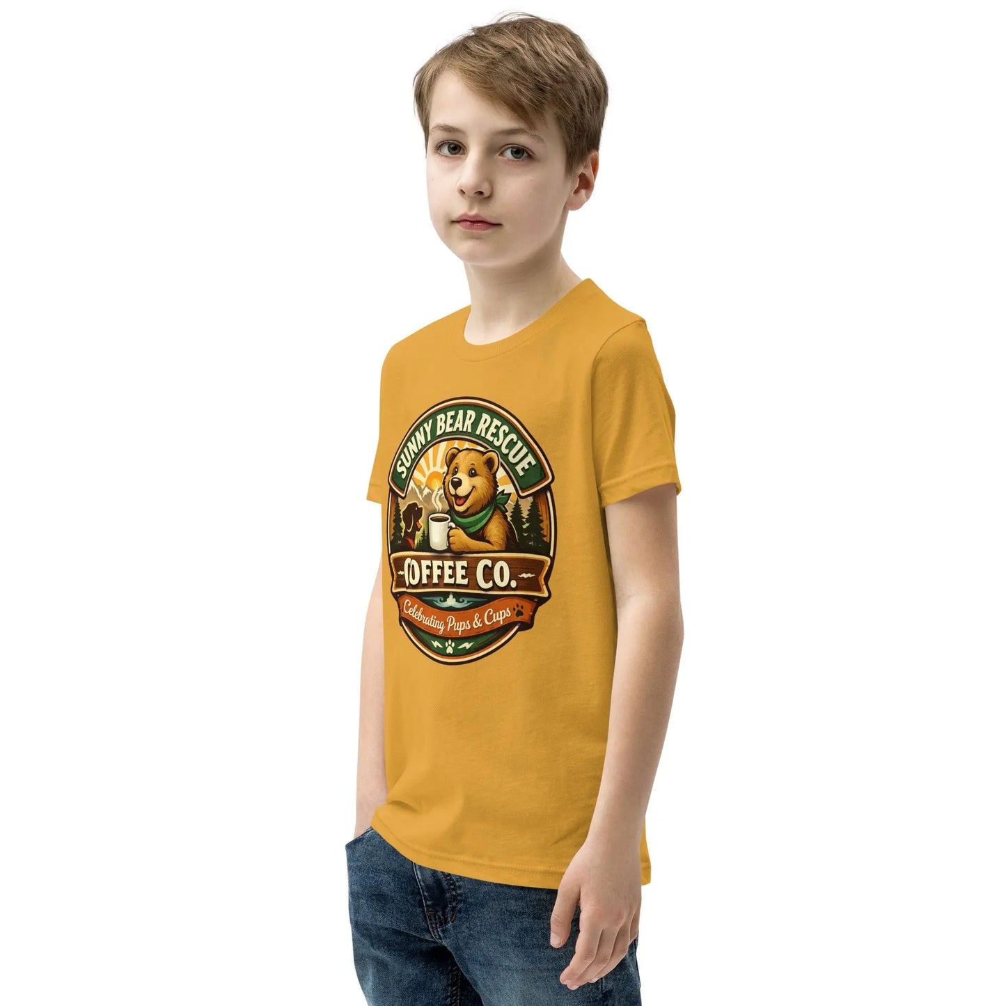 Youth Short Sleeve T-Shirt - Sunny Bear Rescue Coffee Co.