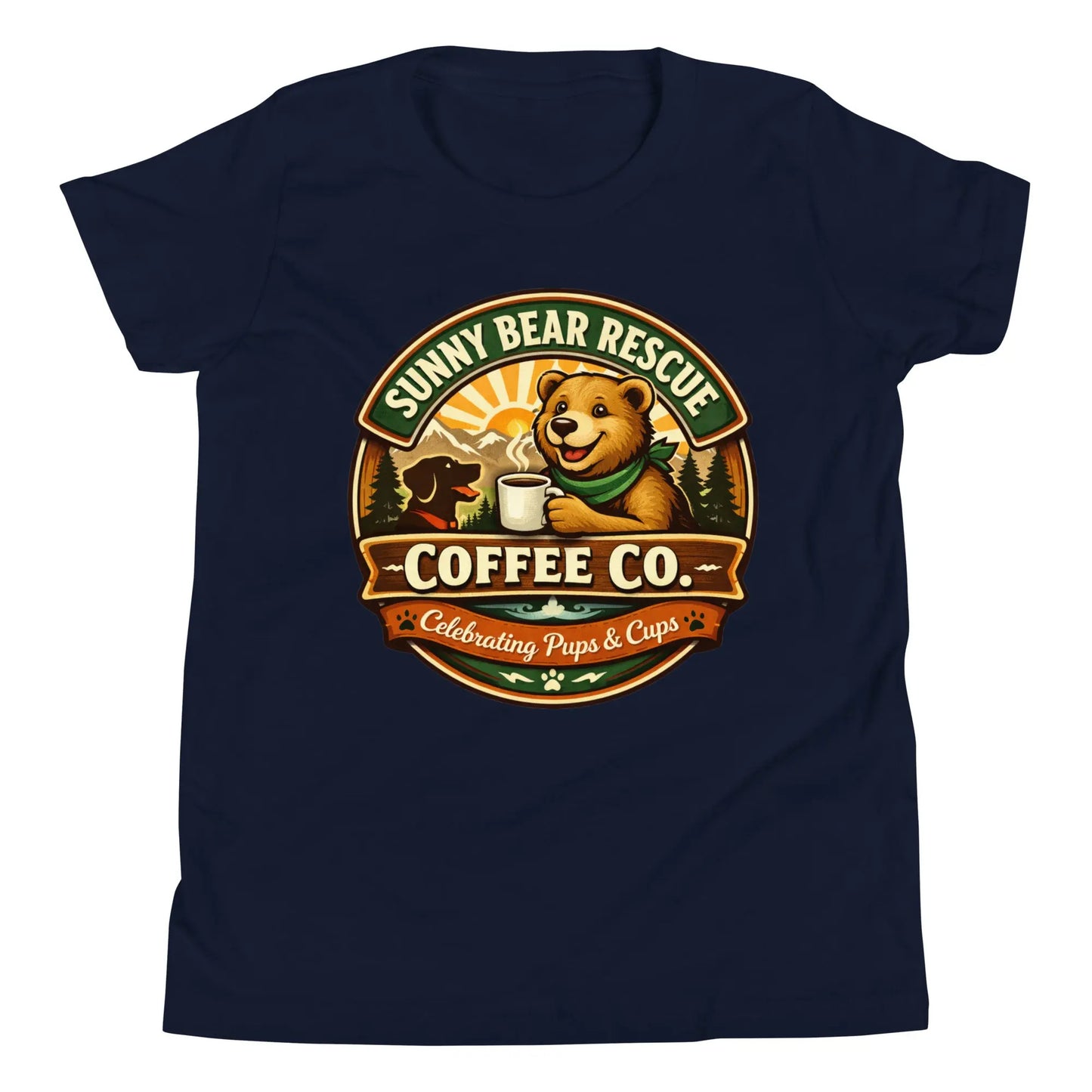 Youth Short Sleeve T-Shirt - Sunny Bear Rescue Coffee Co.