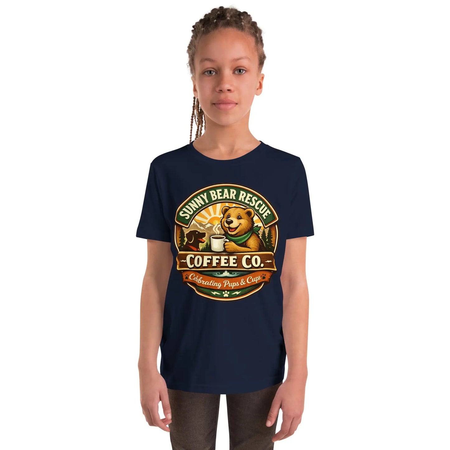 Youth Short Sleeve T-Shirt - Sunny Bear Rescue Coffee Co.