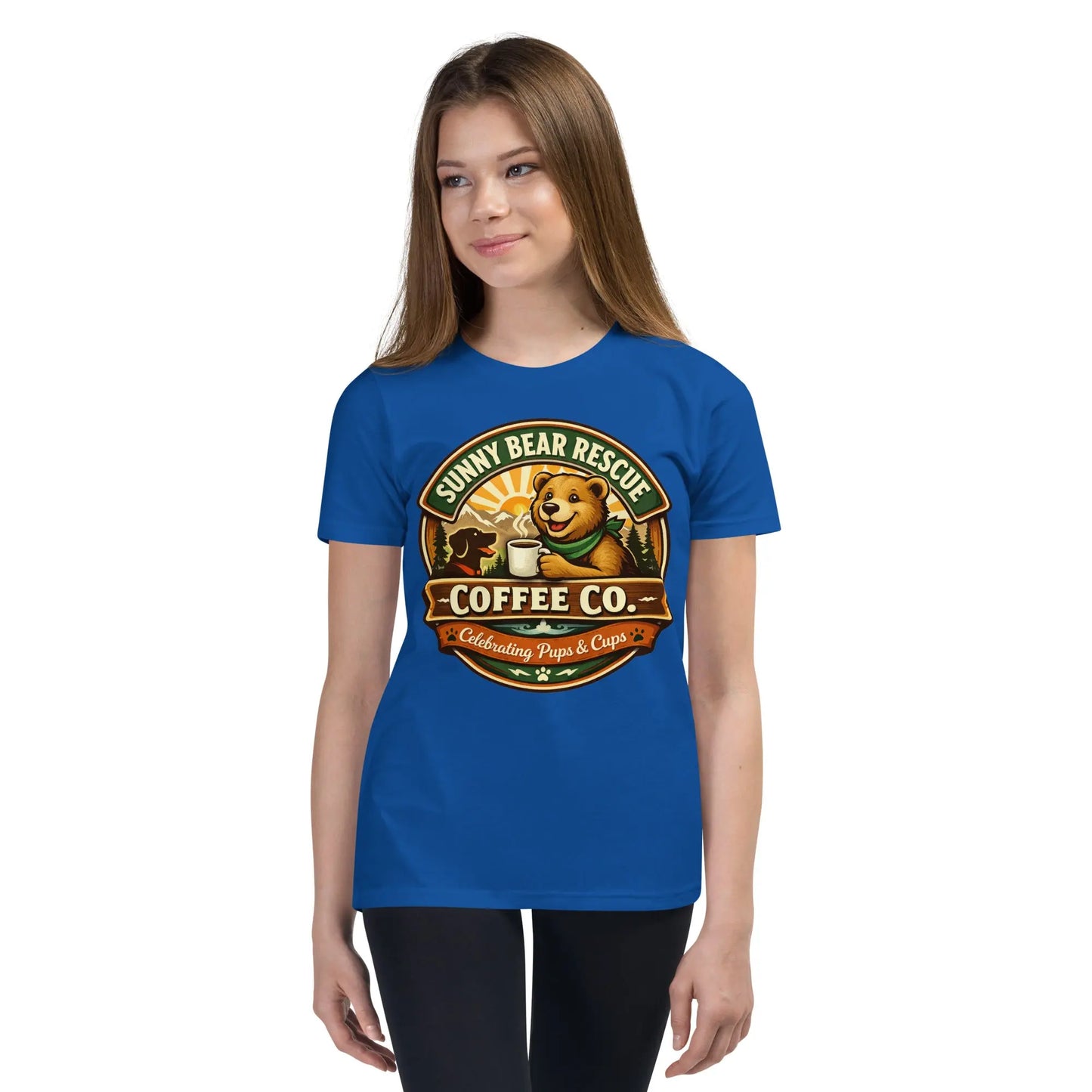 Youth Short Sleeve T-Shirt - Sunny Bear Rescue Coffee Co.
